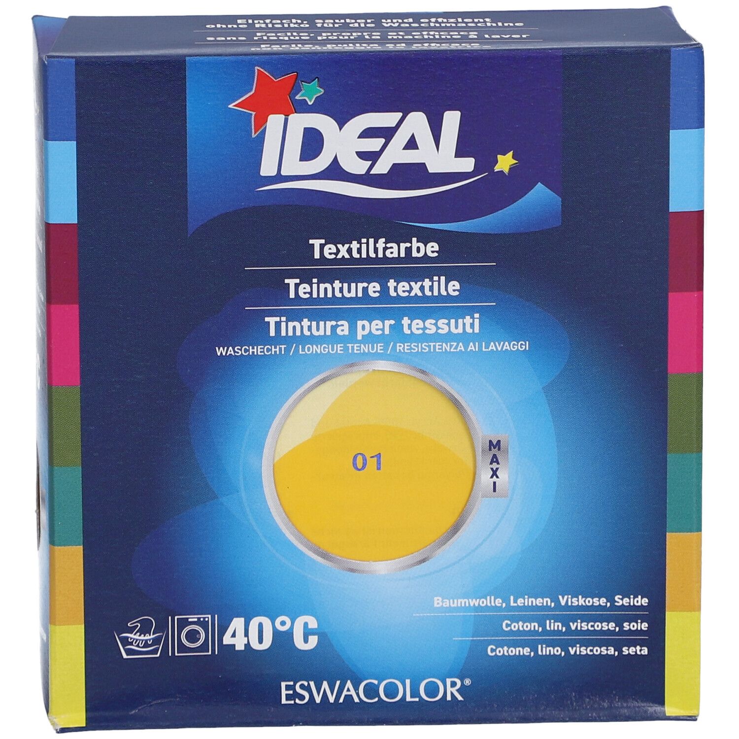 IDEAL Maxi Langhoudende Textielverf - 01 geel