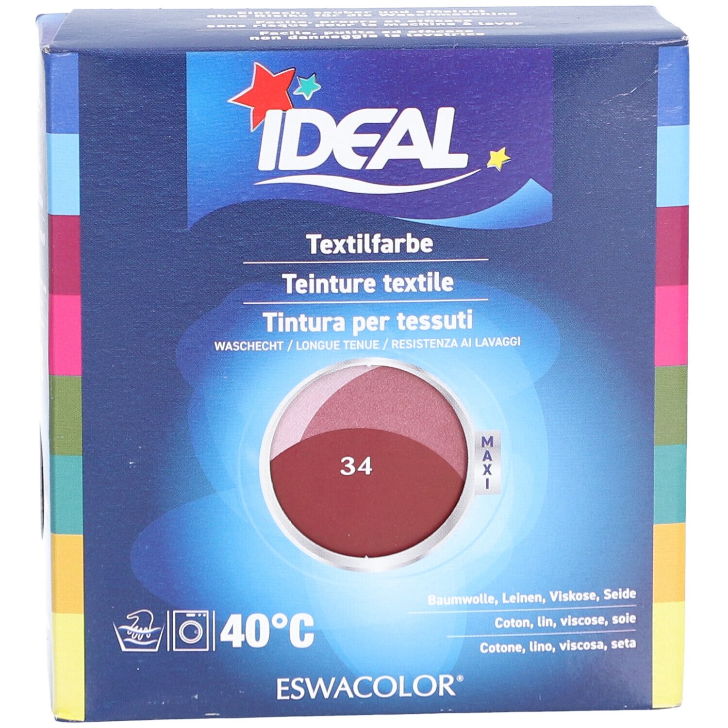 IDEAL Maxi Langhoudende Textielverf - 34 Bordeaux