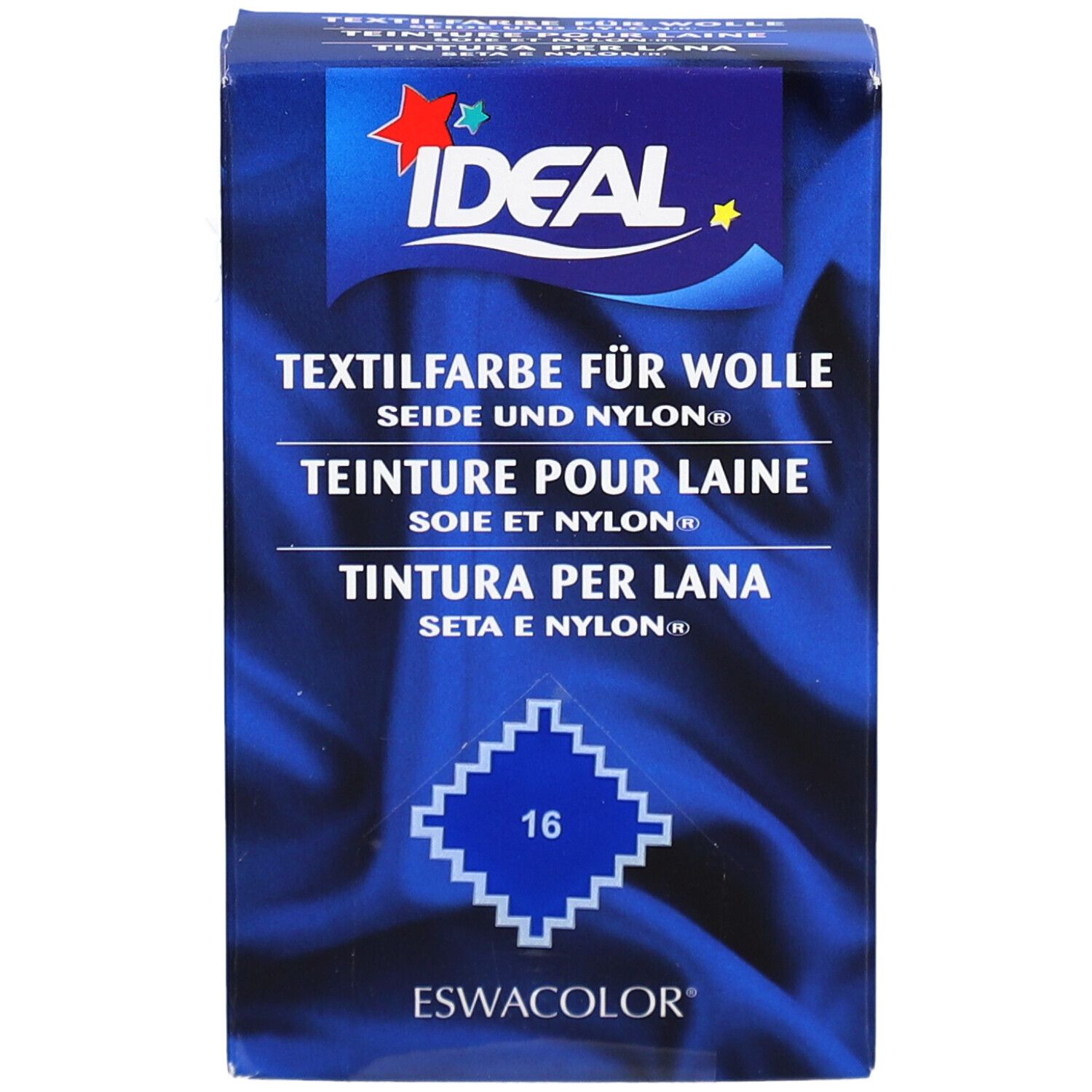 IDEAL Kleurstof voor Wol, Zijde en Nylon - 16 Echt Blauw