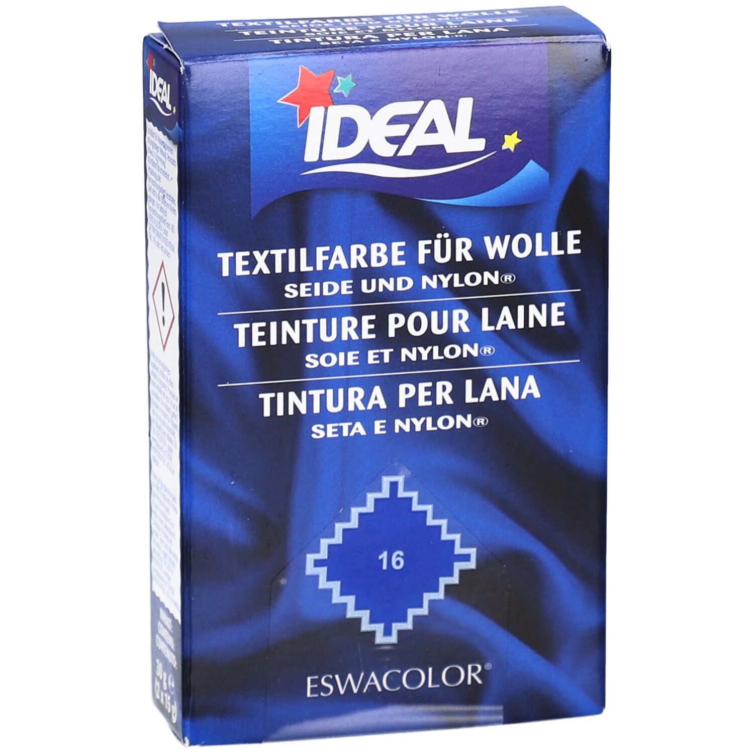 IDEAL Kleurstof voor Wol, Zijde en Nylon - 16 Echt Blauw