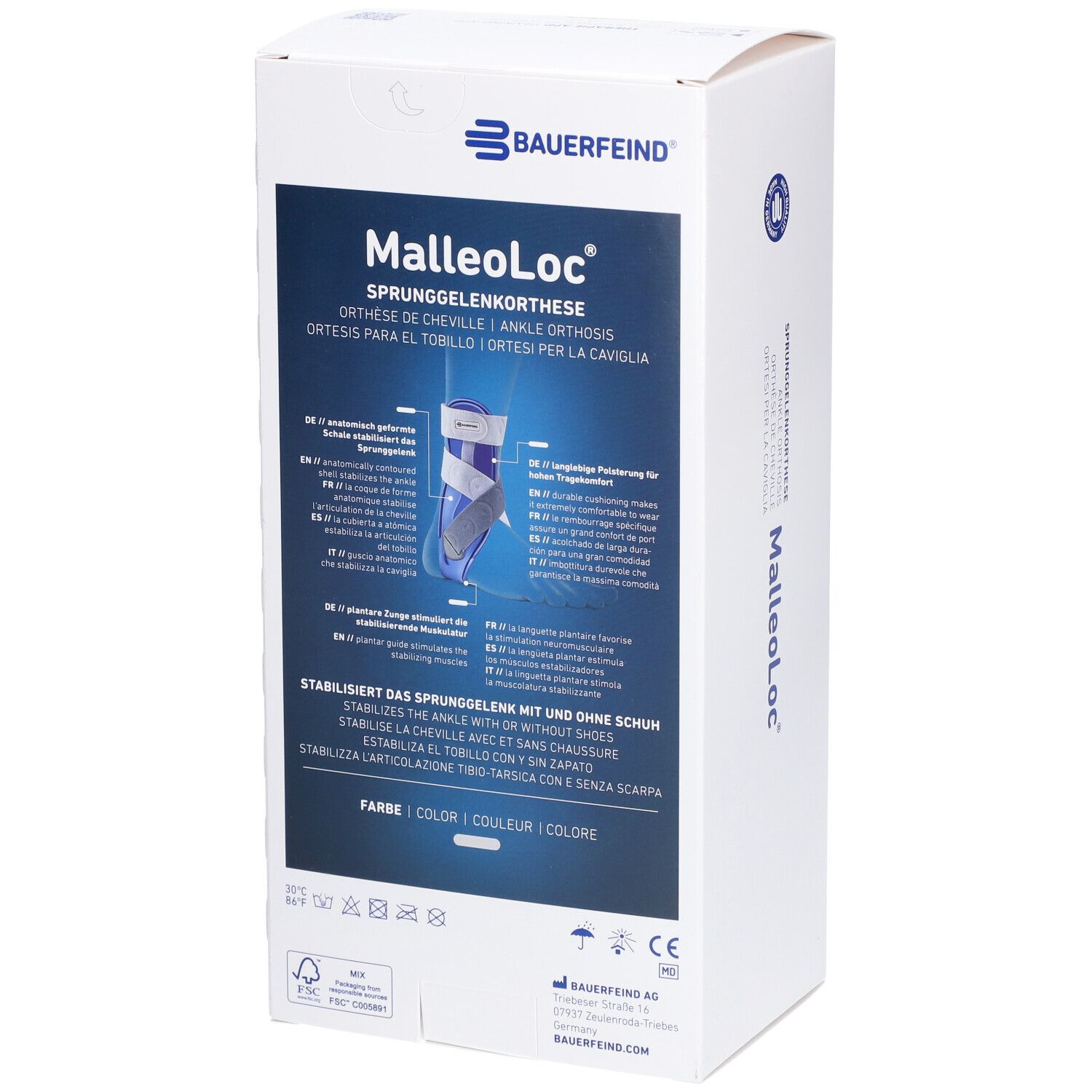 BAUERFEIND MalleoLoc® Haarorthese maat 1 links