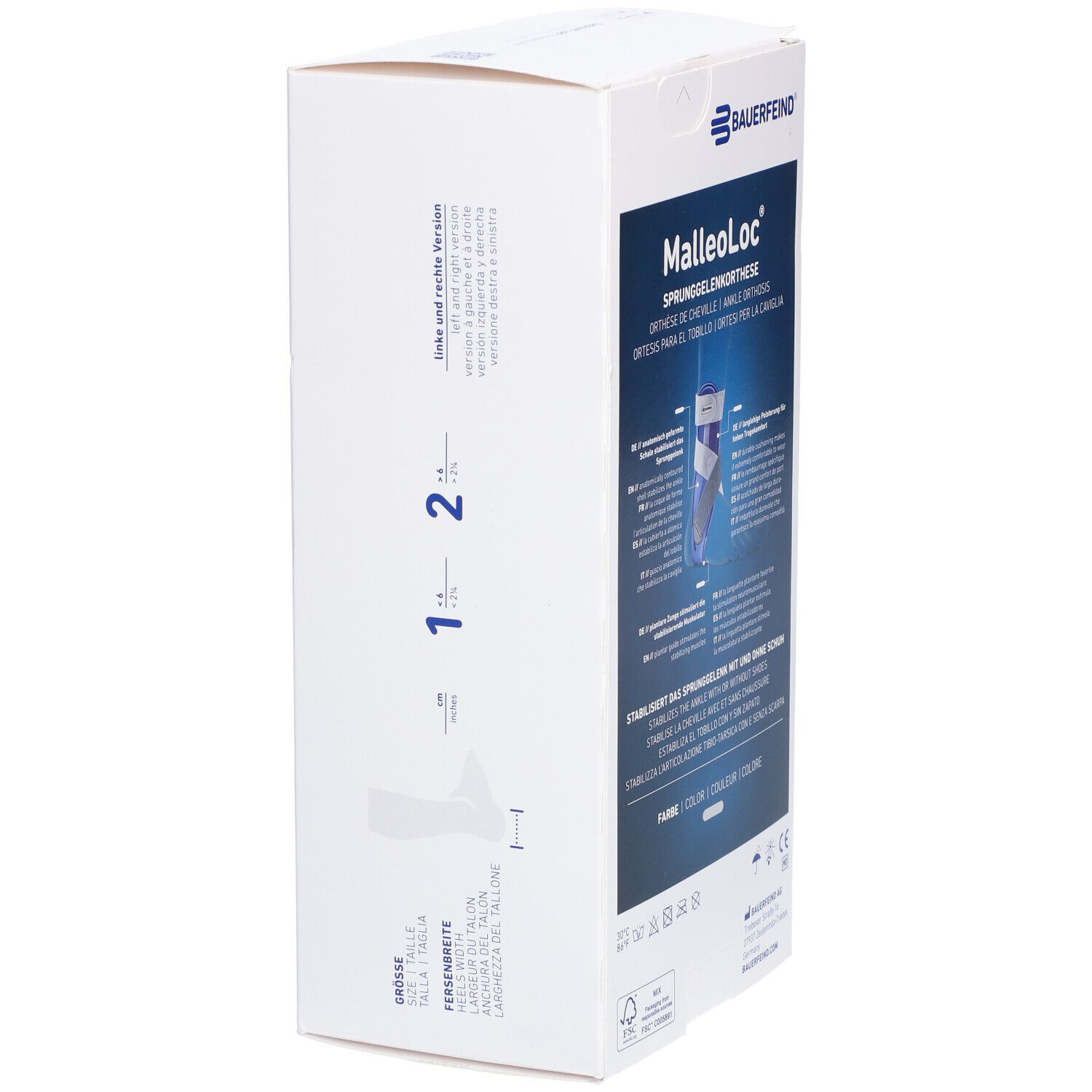 BAUERFEIND MalleoLoc® Enkelorthese maat 2 links