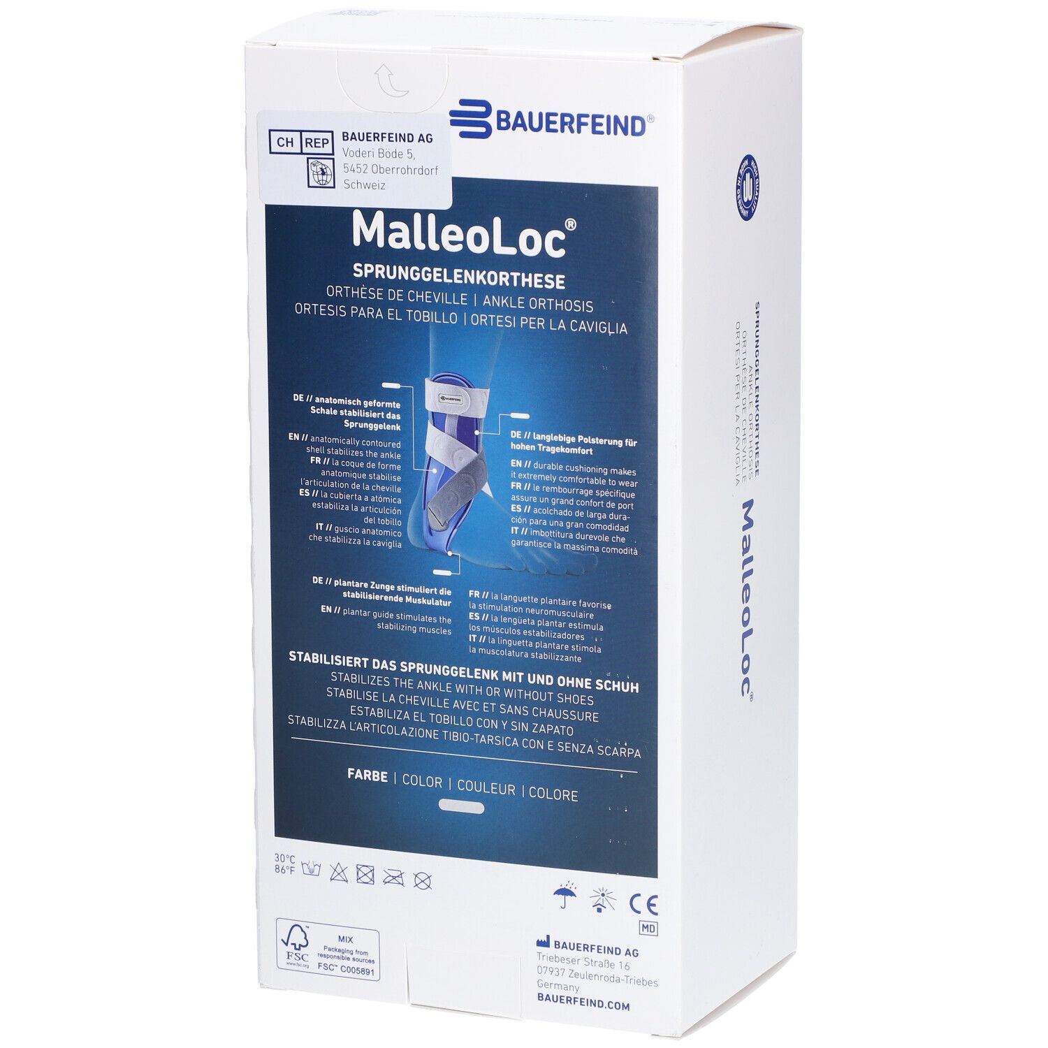 BAUERFEIND MalleoLoc® Enkelorthese maat 1 rechts