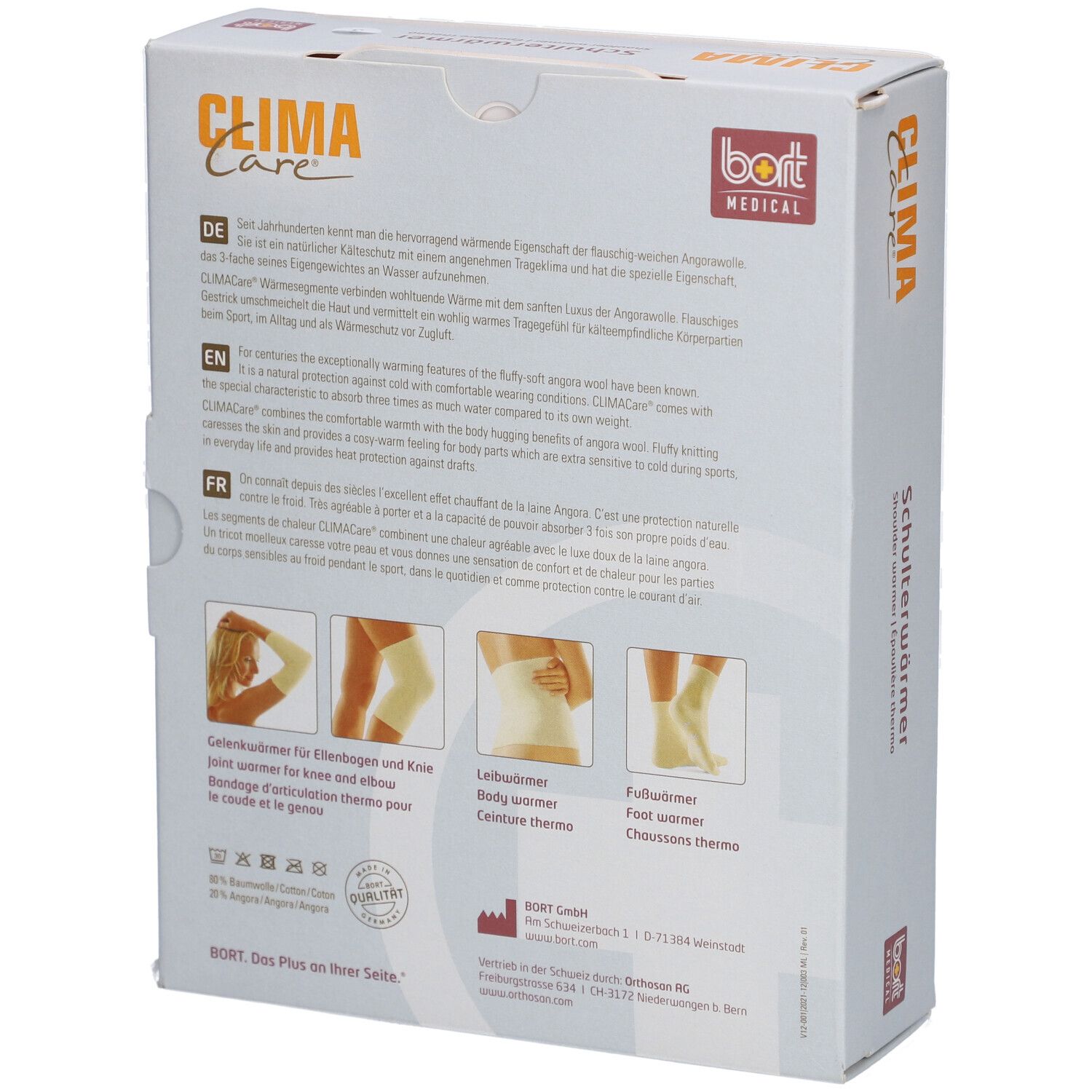 BORT CLIMACare® Chauffe-épaules taille S blanc