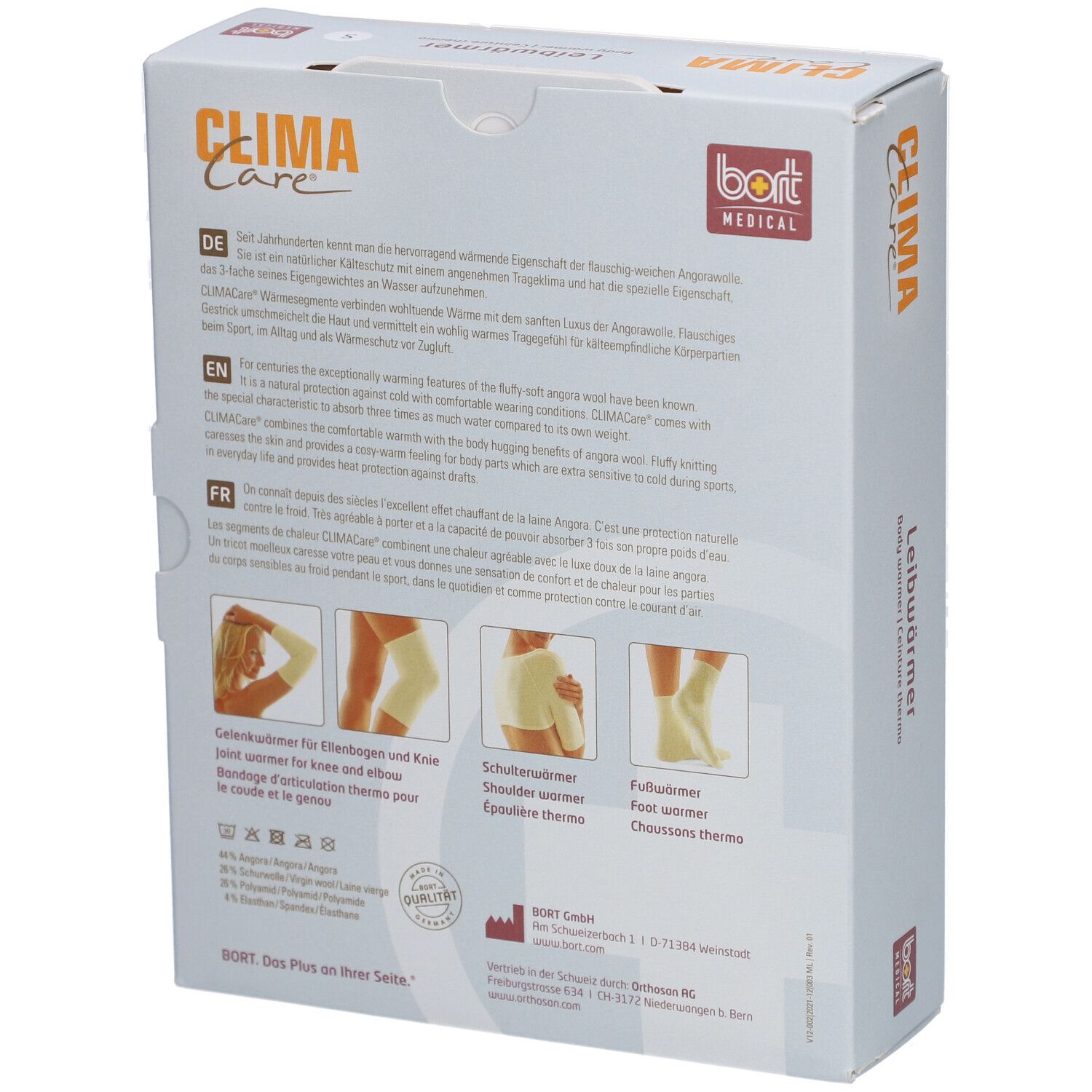 BORT CLIMACare® Chauffe-corps taille S blanc