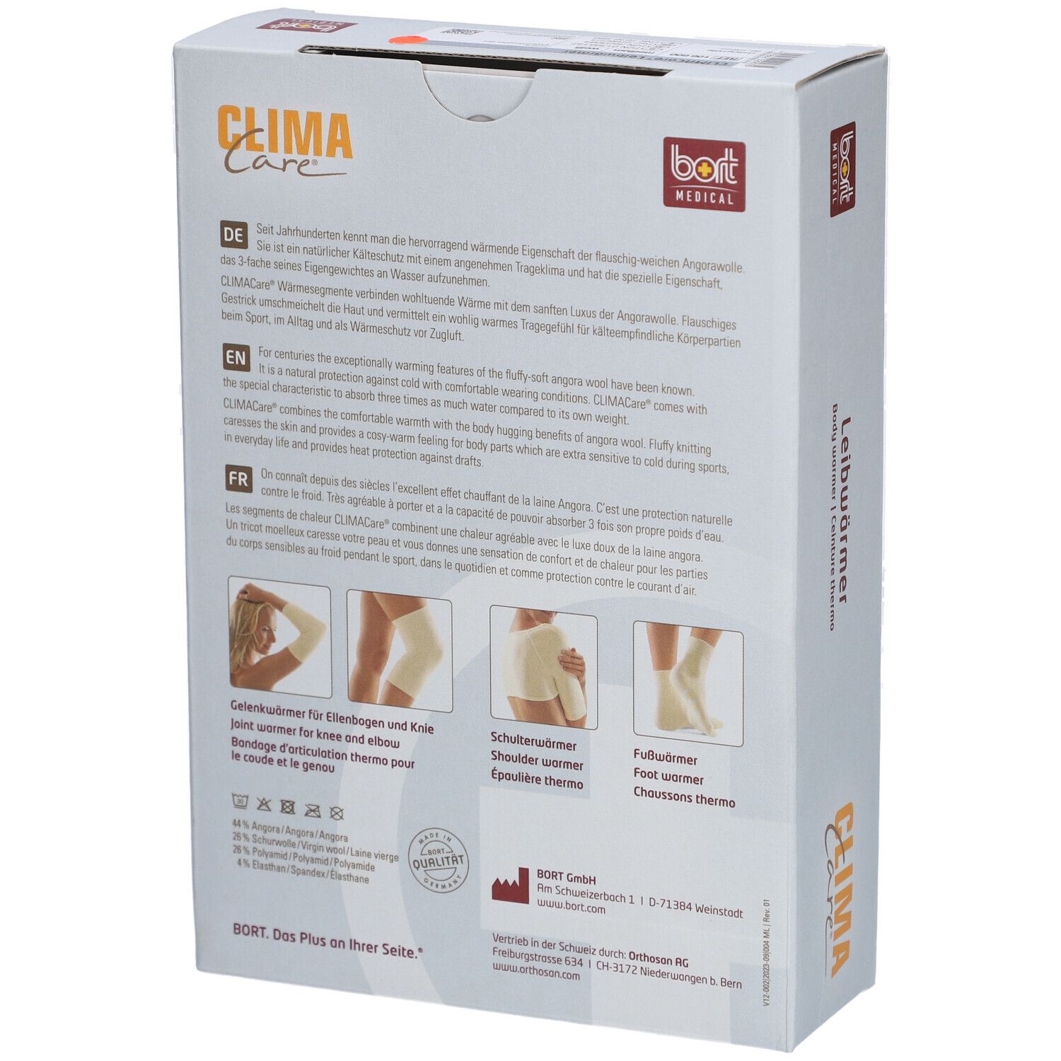 BORT CLIMACare® Chauffe-corps taille M blanc