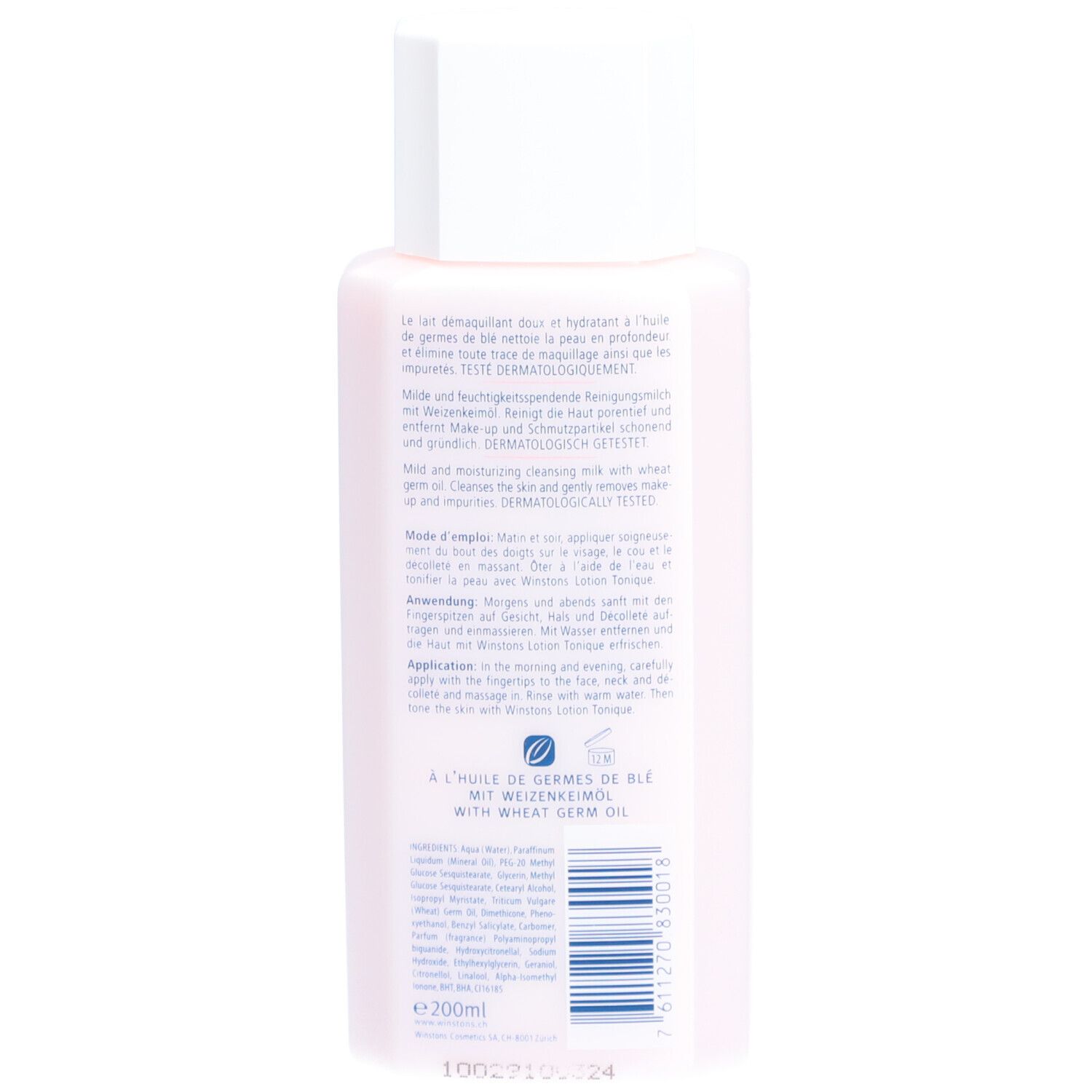 Winstons Lait démaquillant doux