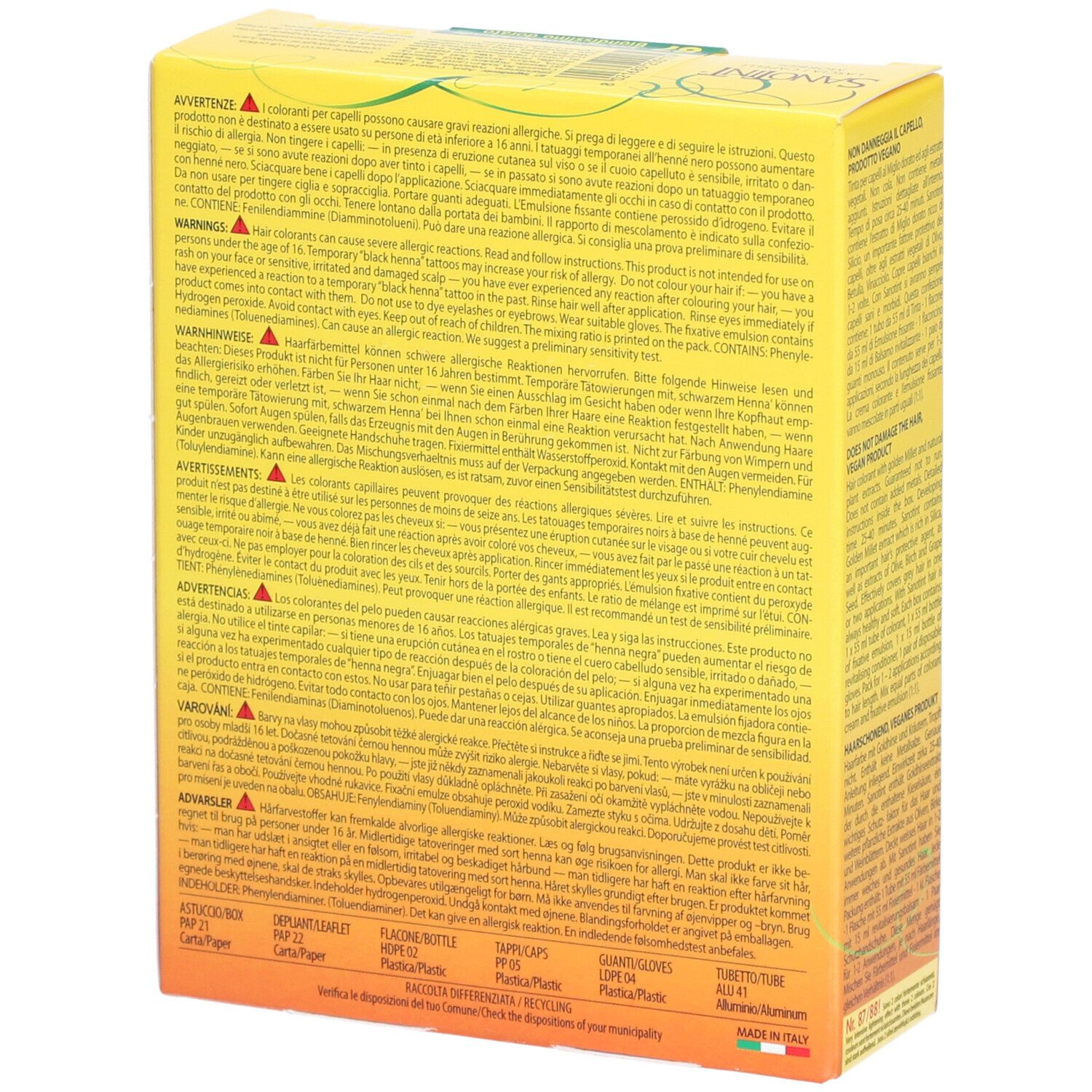 SANOTINT® Sensitive Hair Tint 87 Intens Goudblond