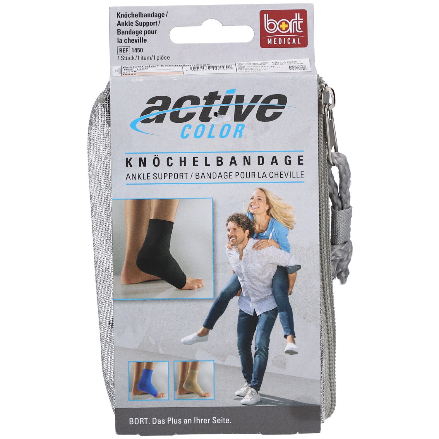 BORT ActiveColor® enkelbandage maat S huid