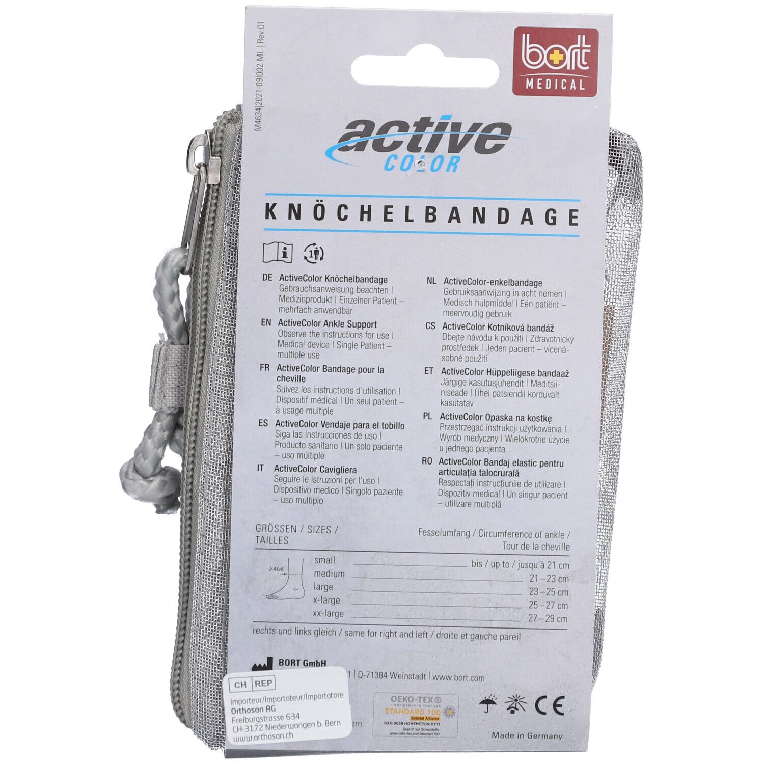 BORT ActiveColor® enkelbandage maat L huid