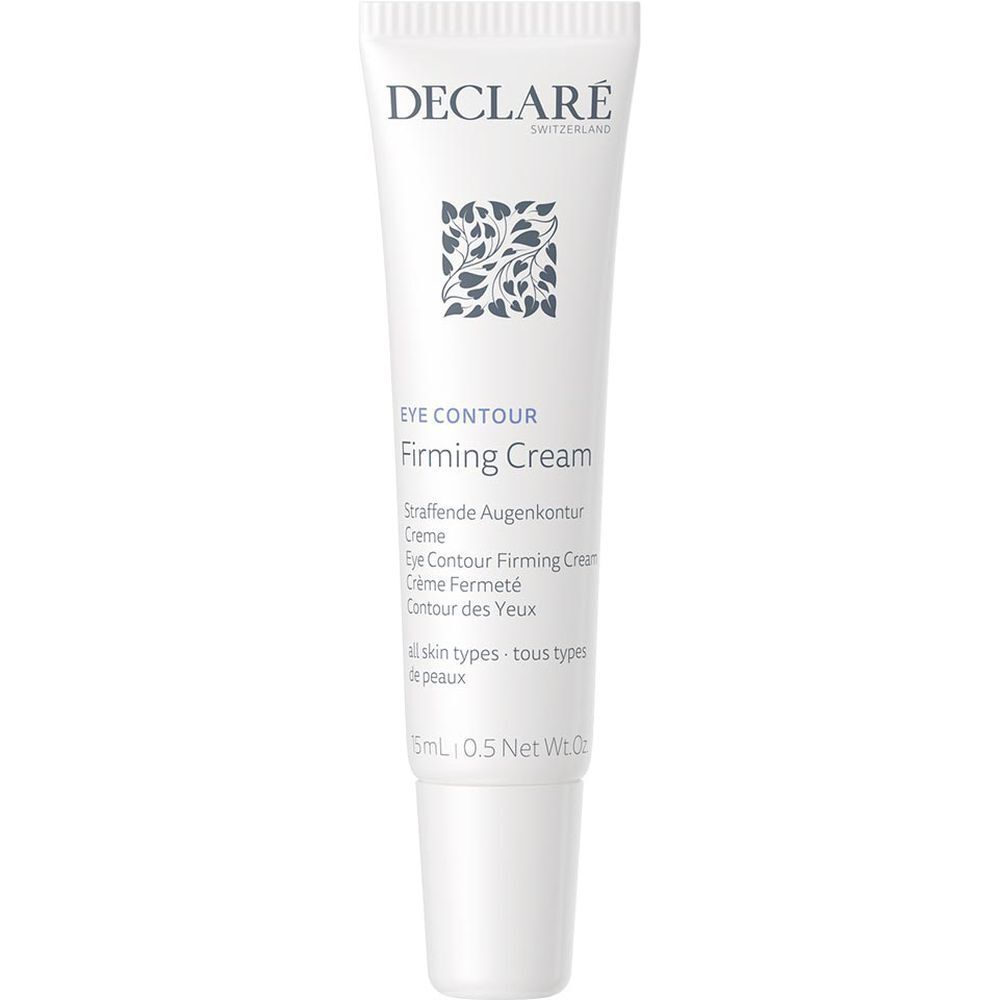 Tube blanc avec logo DECLARÉ et nom du produit: Eye Contour Firming Cream. 15ml.