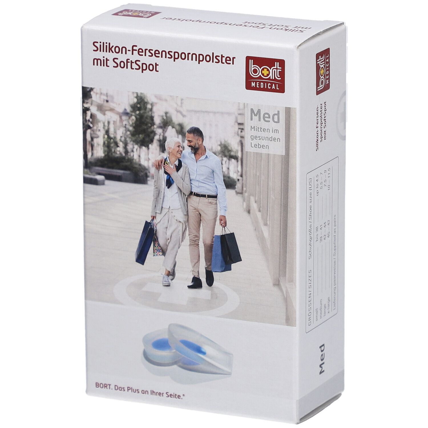 Bort coussinet en silicone pour éperon de talon avec SoftSpot, 1 paire