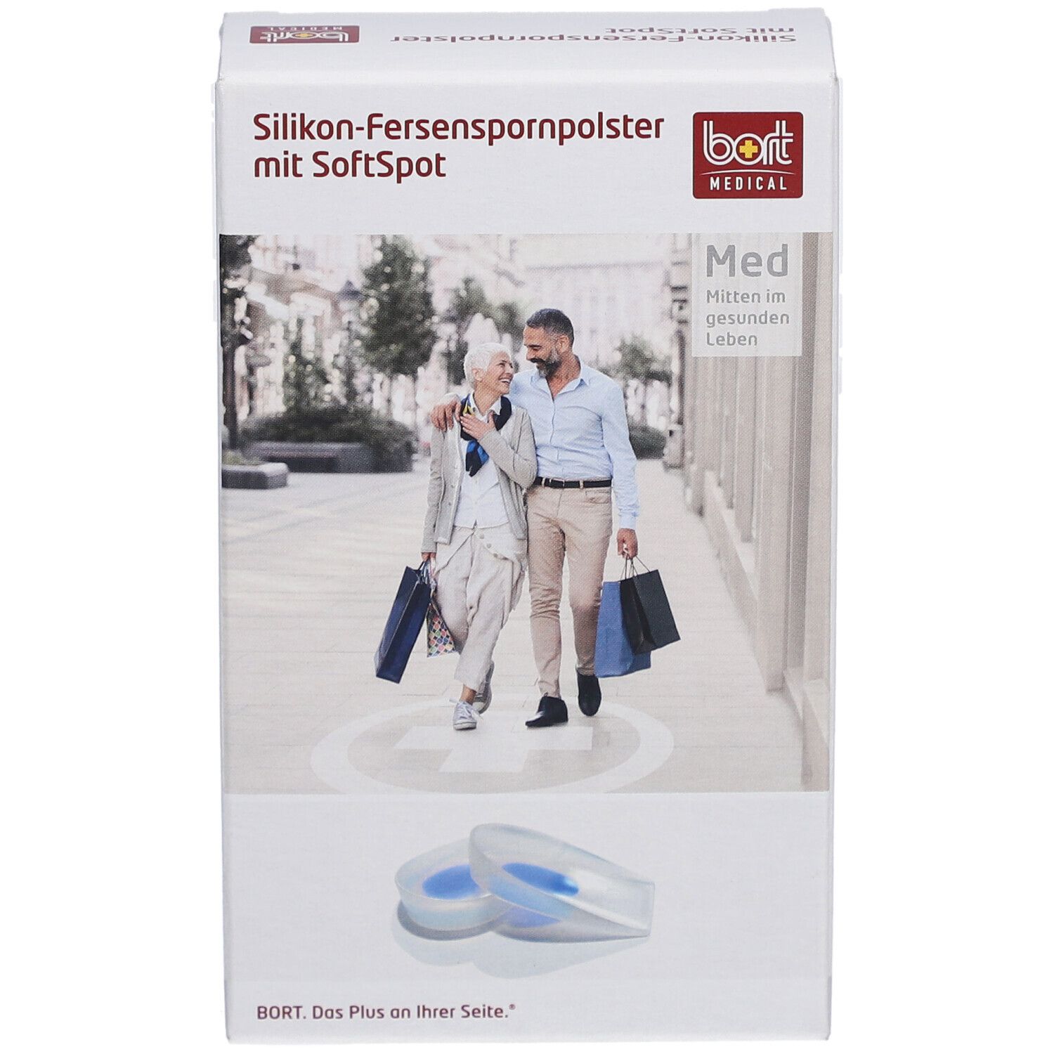 Bort coussinet en silicone pour éperon de talon avec SoftSpot, 1 paire
