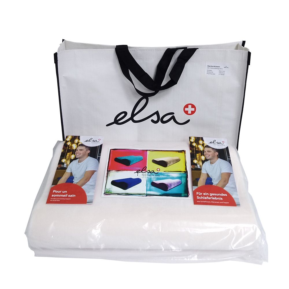 ELSA Nekkussen 50 x 11 cm Fluwelen hoes Ecru