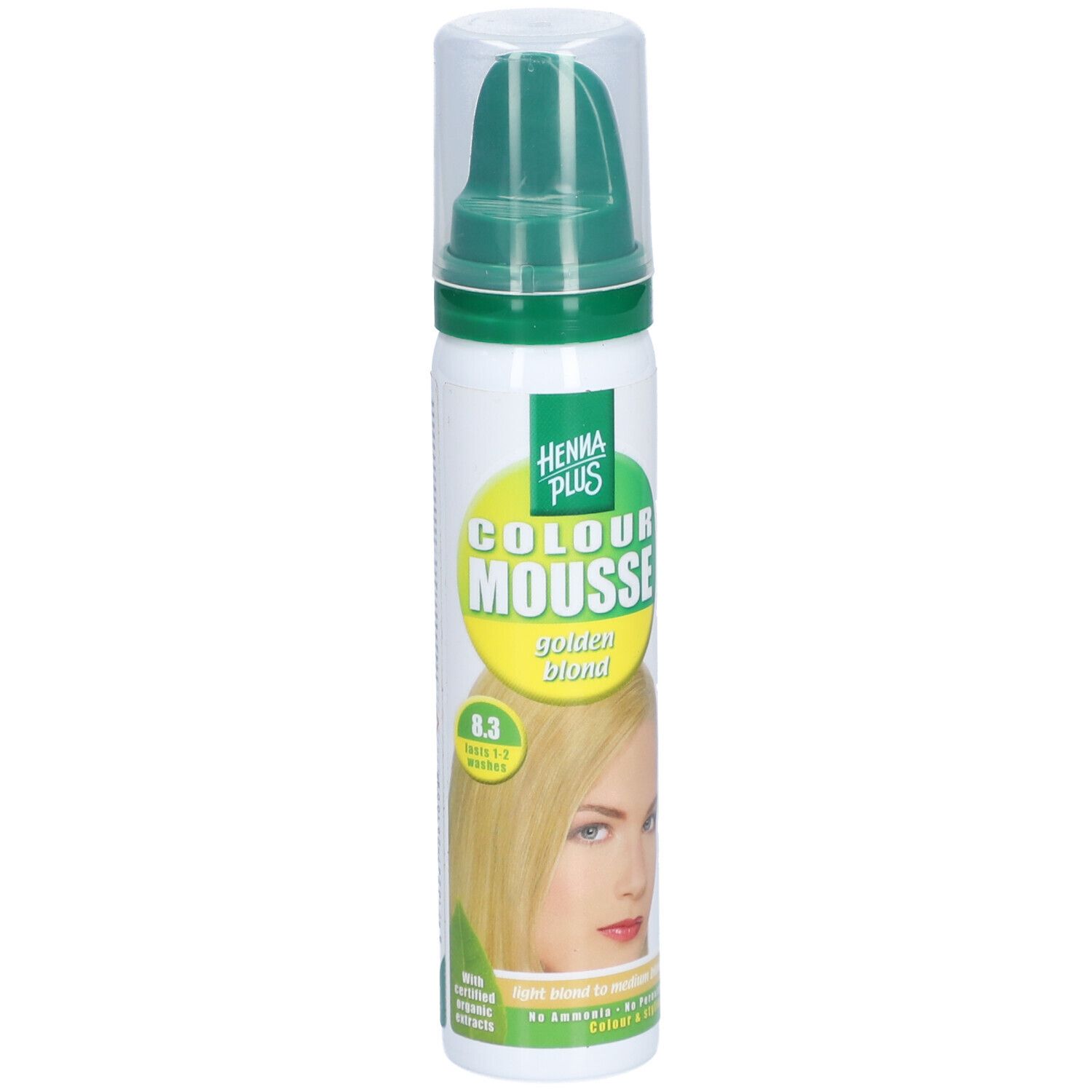 Hennaplus Kleurmousse 8.3 Goudblond