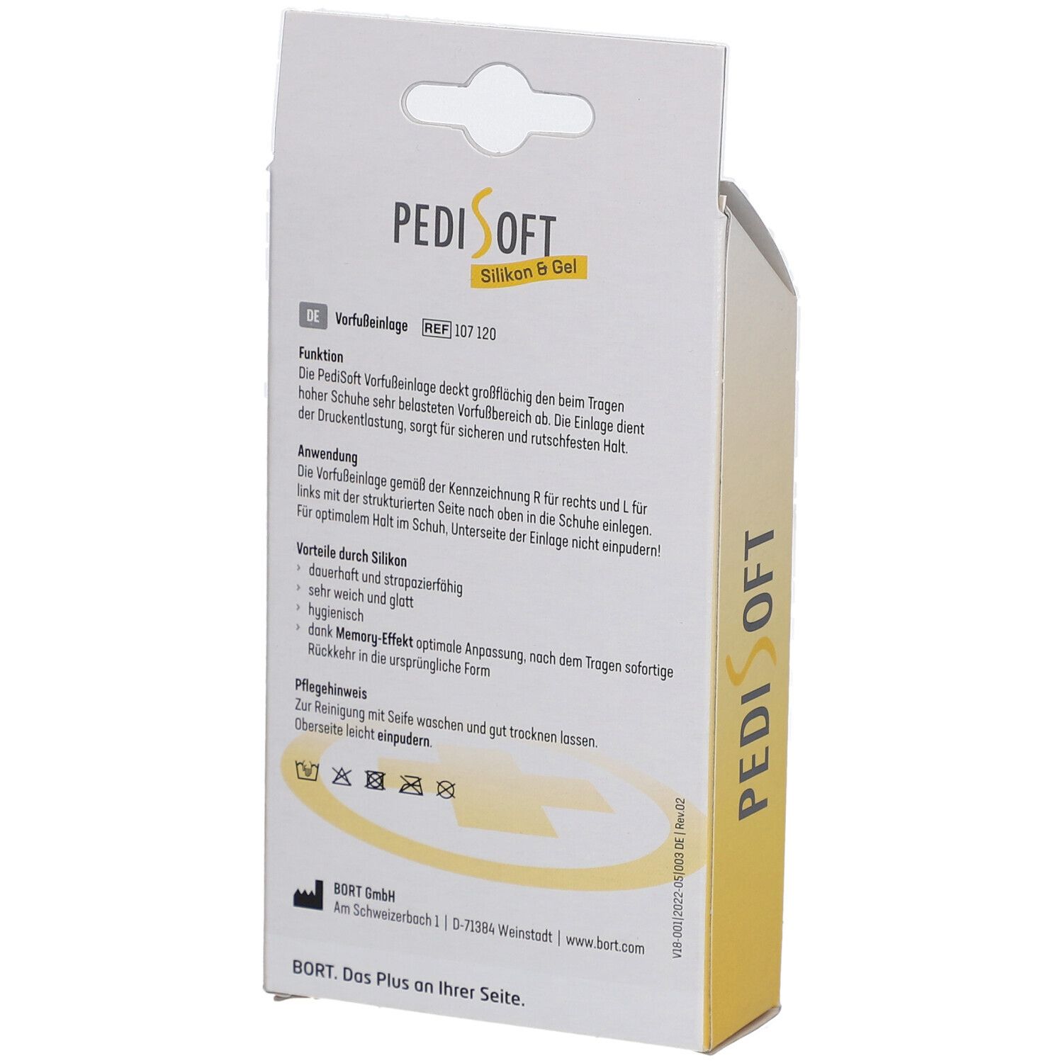 Semelle orthopédique pour l'avant-pied Bort PediSoft - soulagement de la pression à l'avant-pied