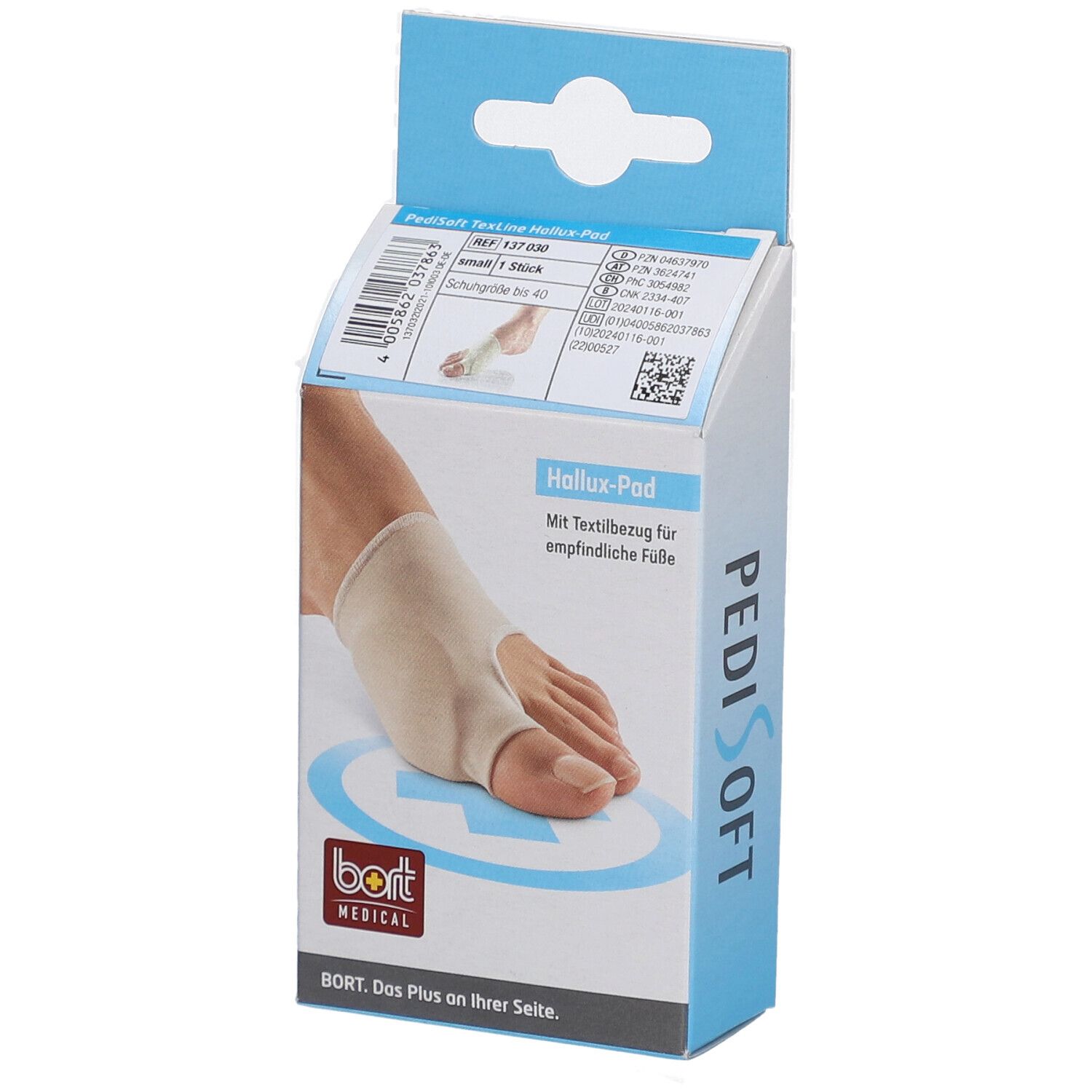 Bort PediSoft® TexLine Kussentje Hallux Maat S