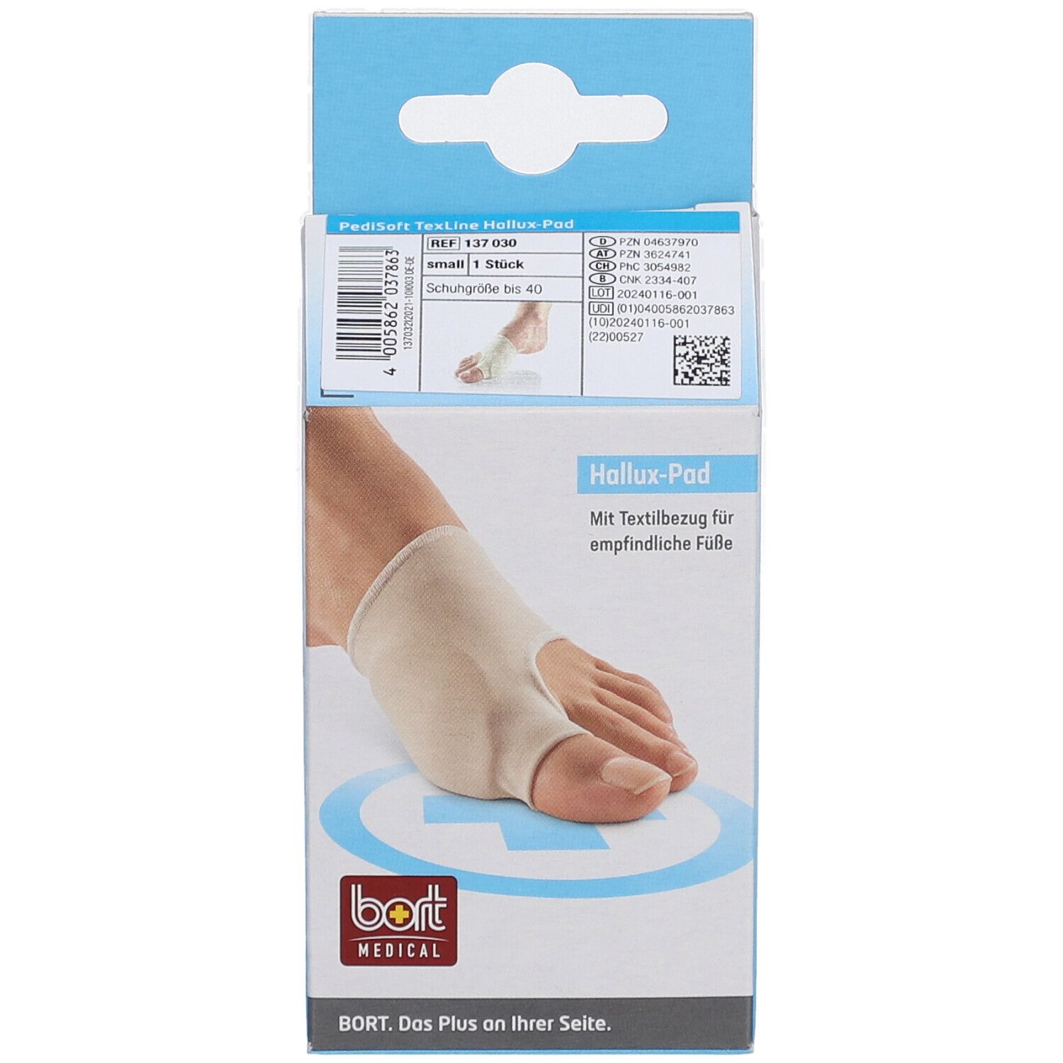 Bort PediSoft® TexLine Kussentje Hallux Maat S