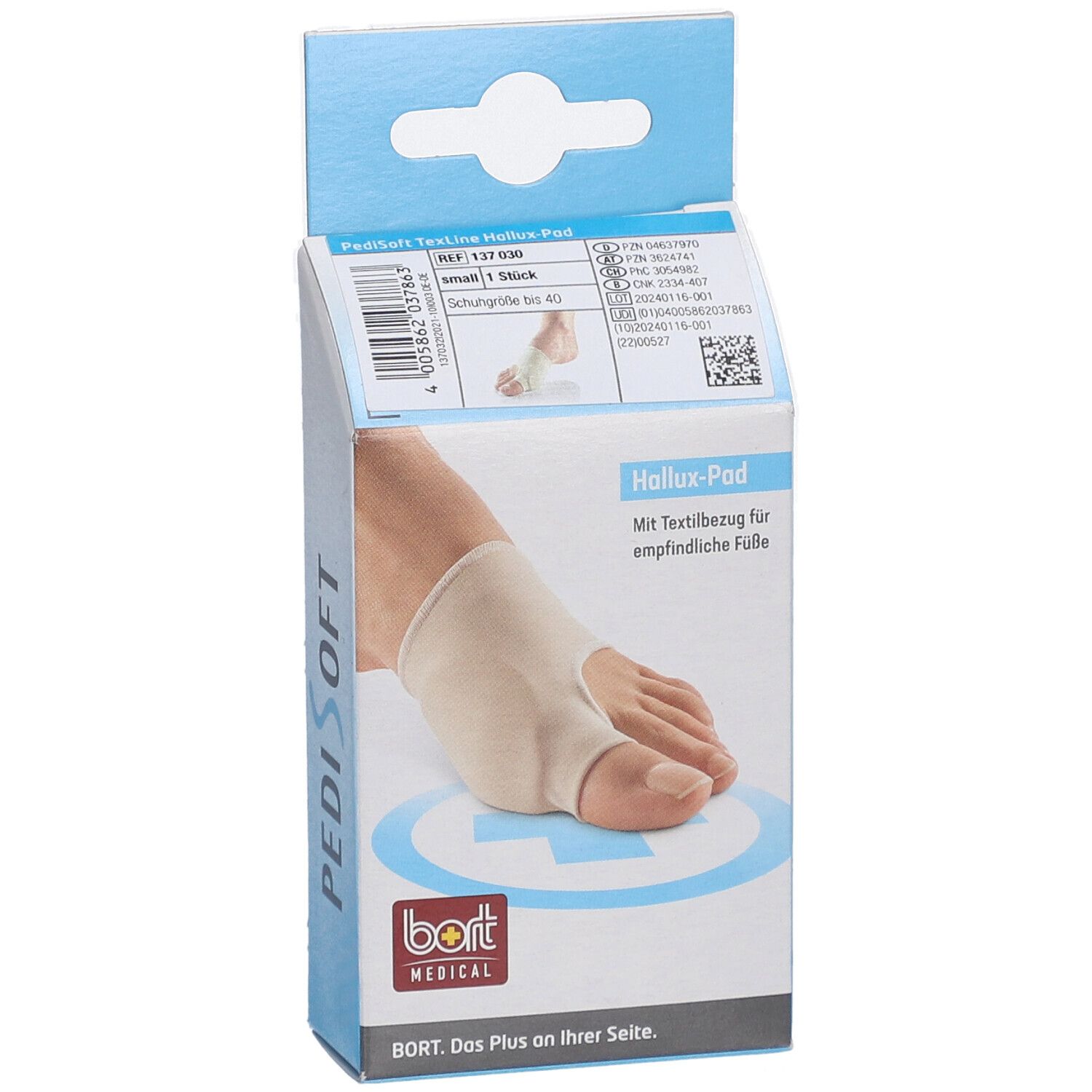 Bort PediSoft® TexLine Kussentje Hallux Maat S