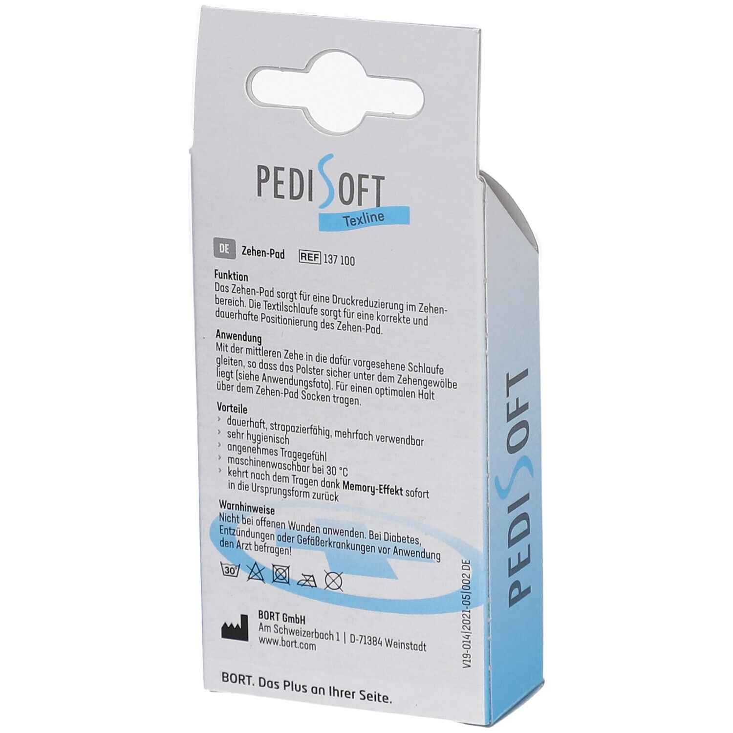 BORT PediSoft® TexLine coussinet d'orteil gauche