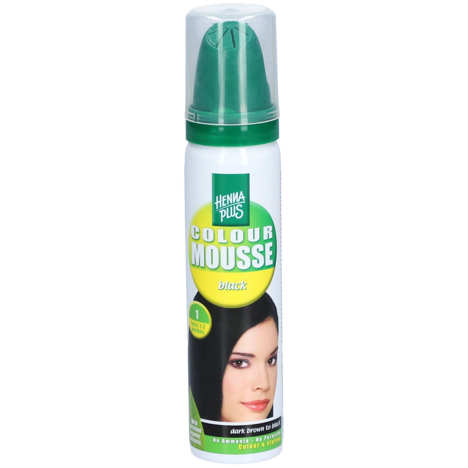 Hennaplus Colour Mousse Styling – Zwart