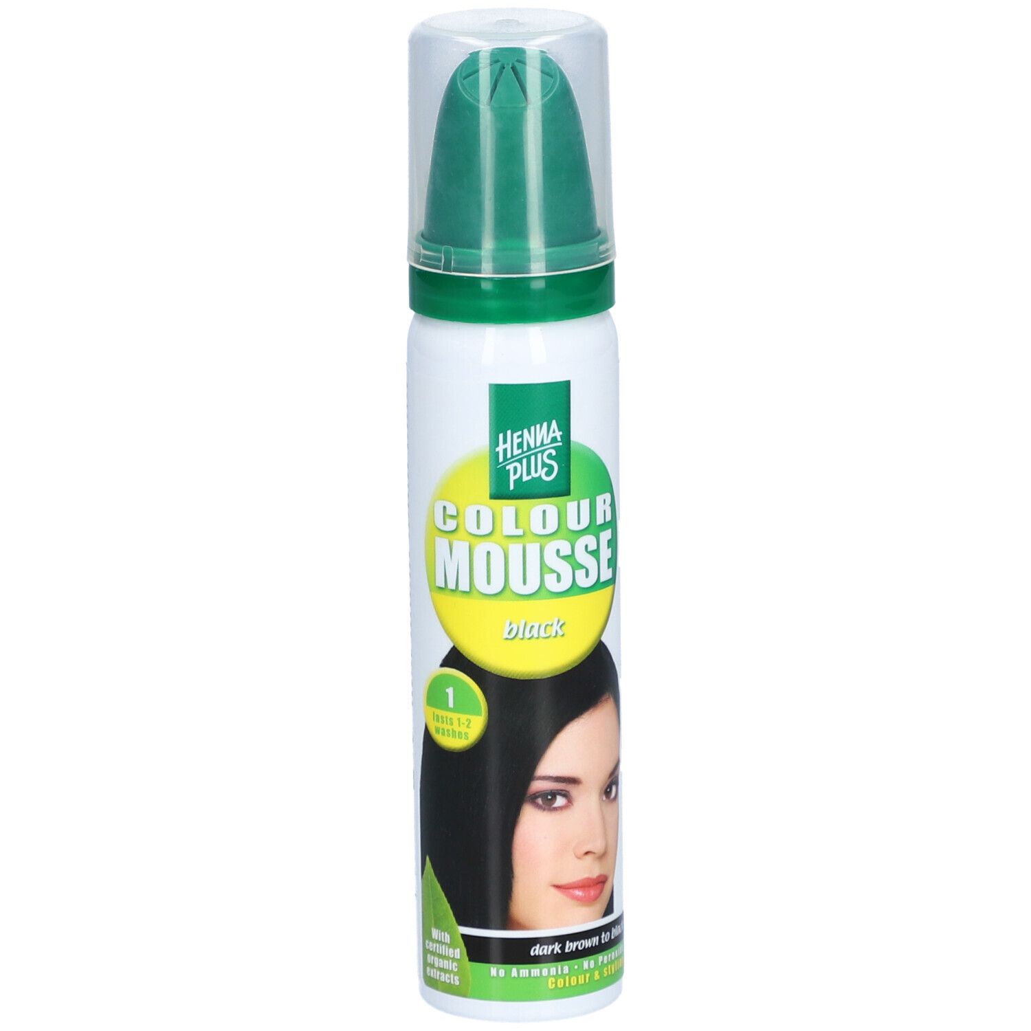 Hennaplus Colour Mousse Styling – Zwart