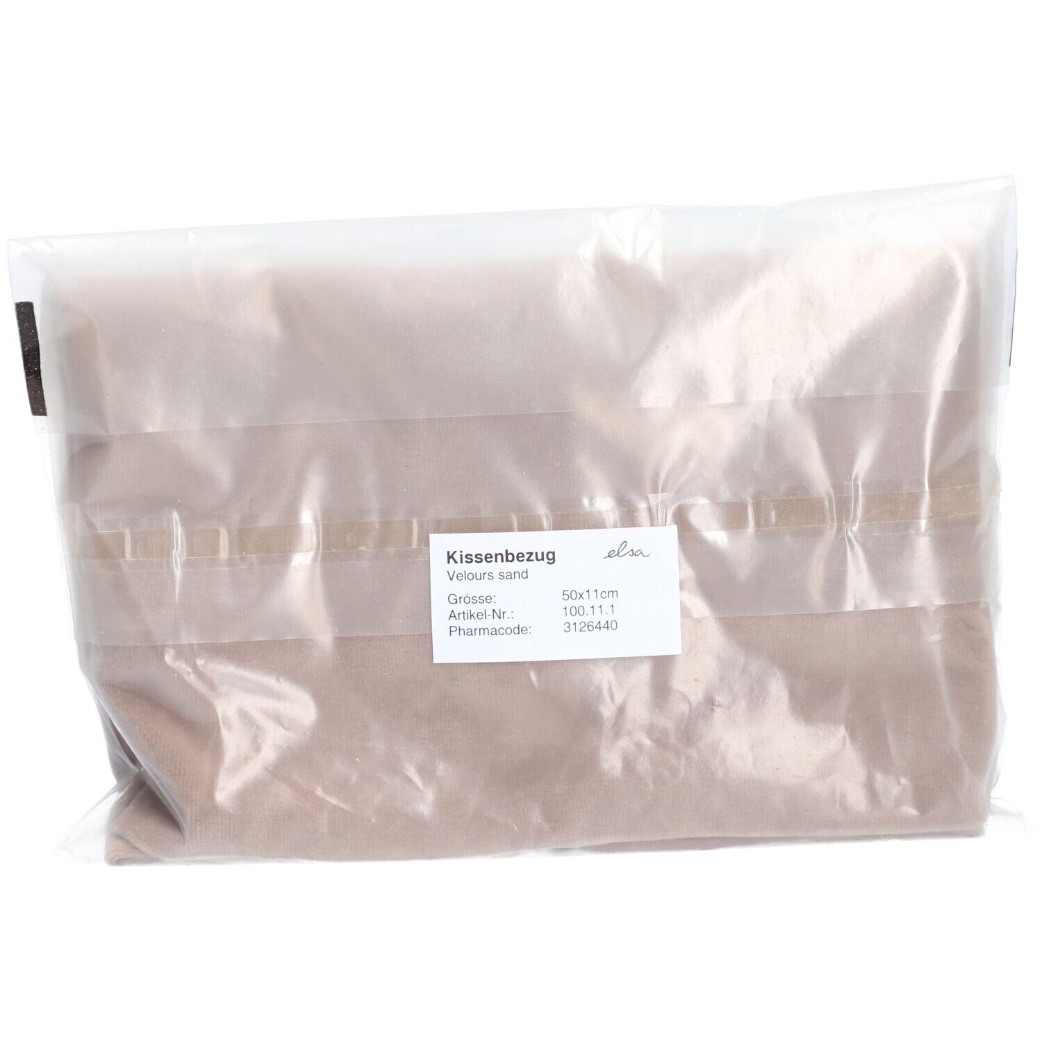 ELSA Taie d'oreiller anatomique 50 x 11 cm velours Sable