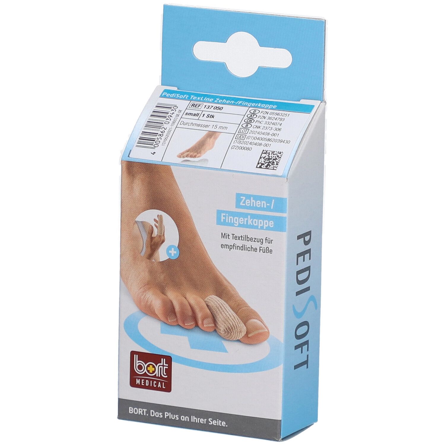 Bort PediSoft TexLine teen-/vingerbescherming