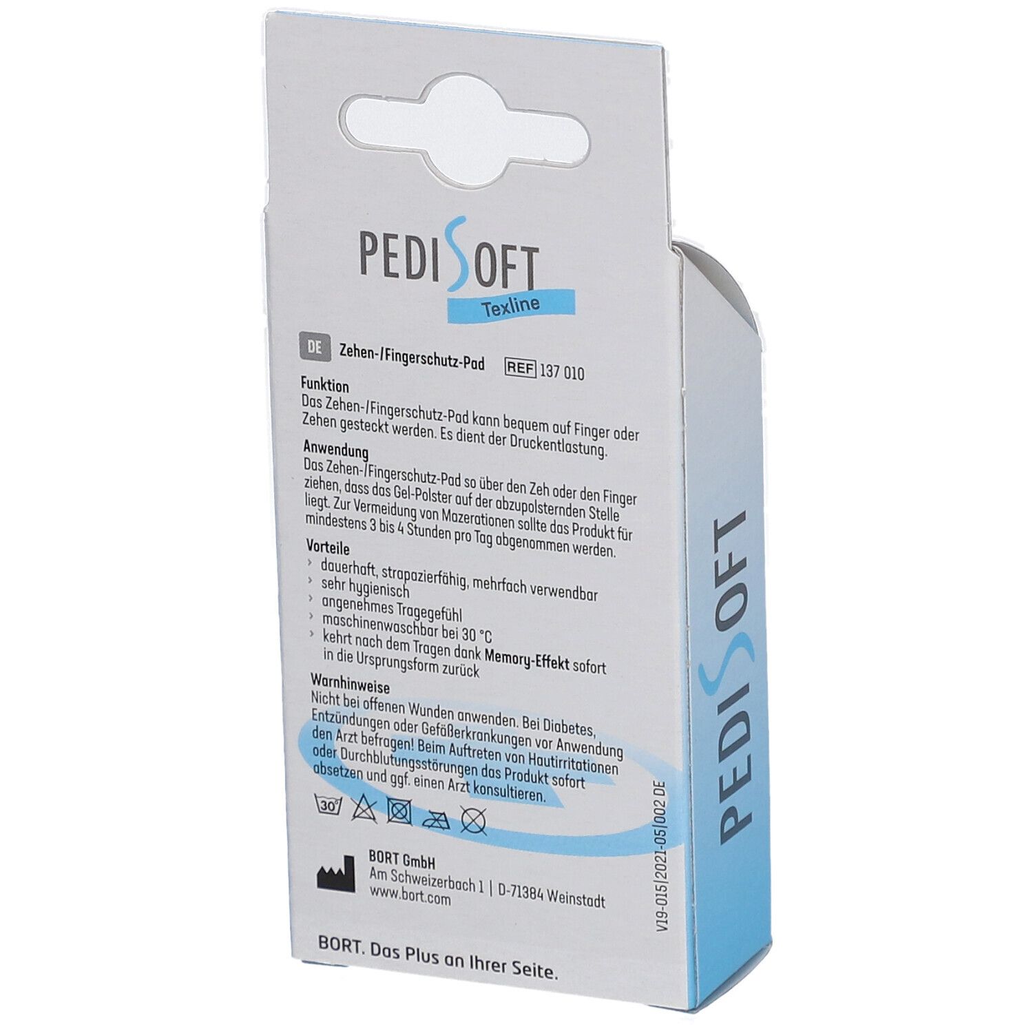 Bort PediSoft TexLine coussinet de protection des orteils/doigts moyen