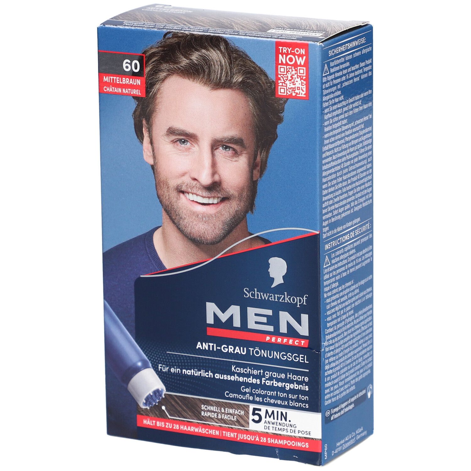 SCHWARZKOPF Men Perfect 60 Châtain naturel