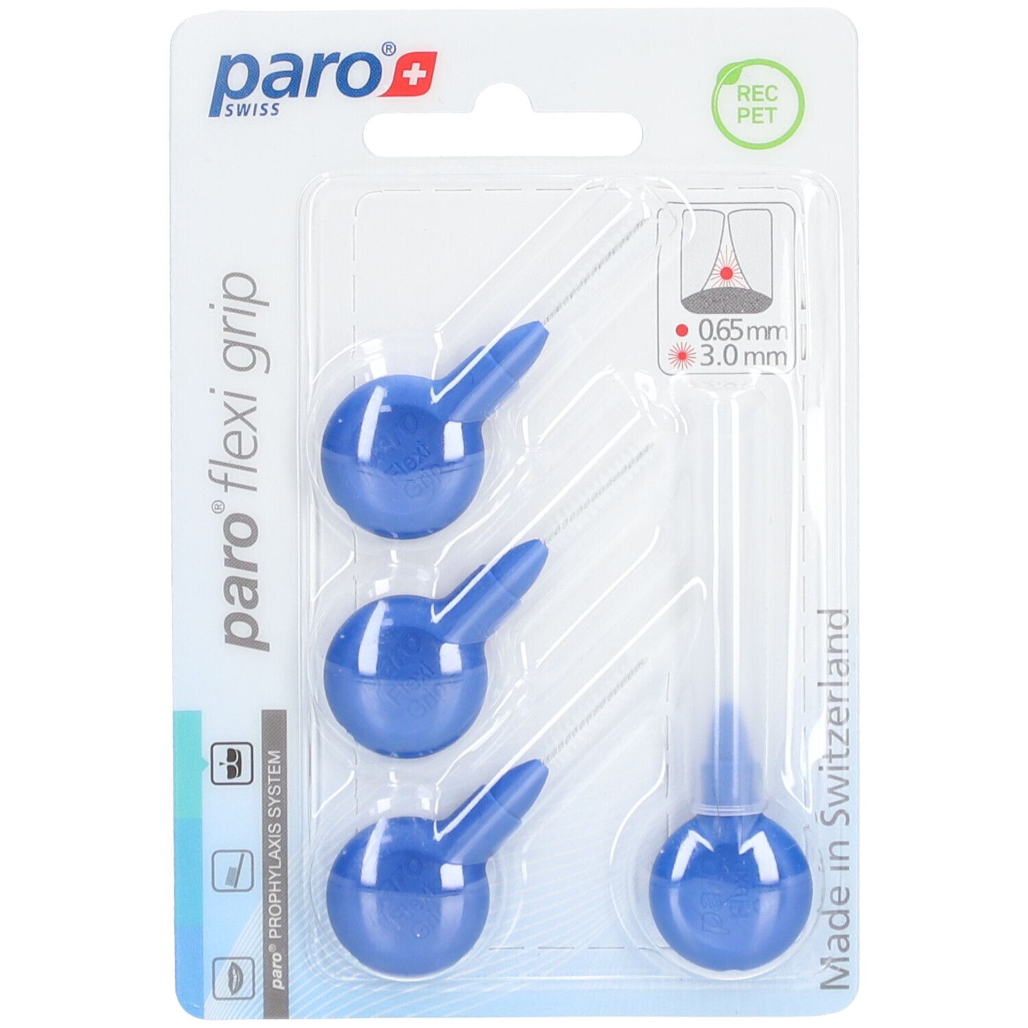 paro® Flexi Grip Tandenborstels 3.0 mm Blauw