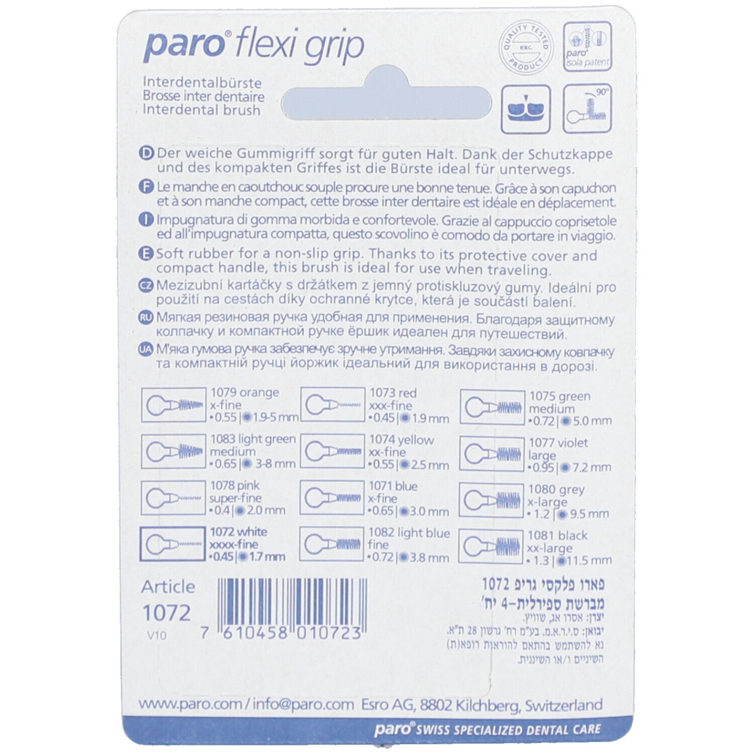 paro® Flexi Grip Interdentale ragers 1,7 mm Wit