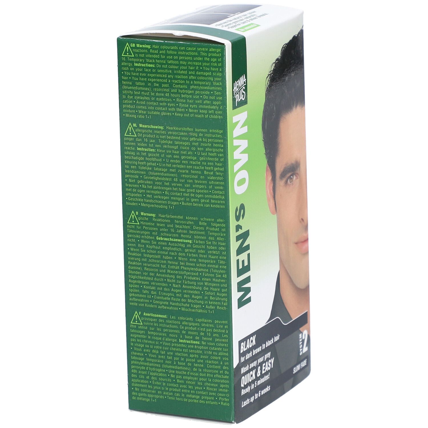 Hennaplus Men’s Own Haarkleuring – Zwart