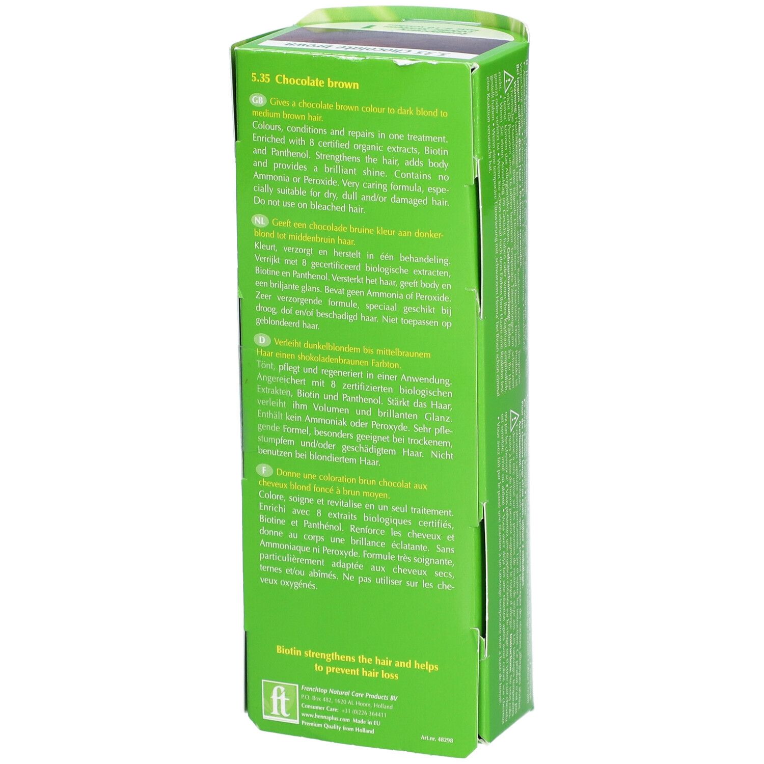 Hennaplus Crème Colorante 5.35 Brun Chocolat