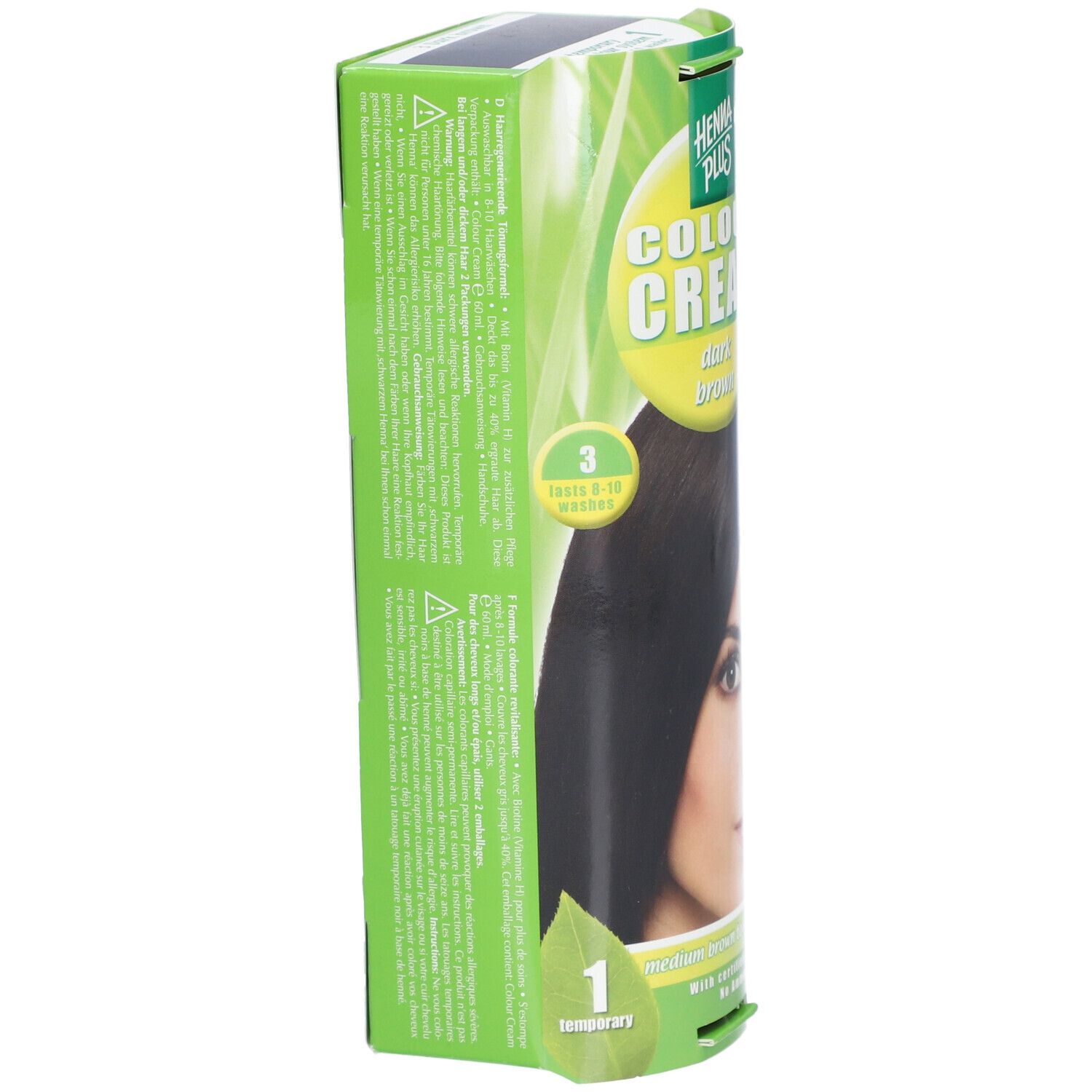 HENNA PLUS Colour Cream Teinture pour cheveux Châtain foncé