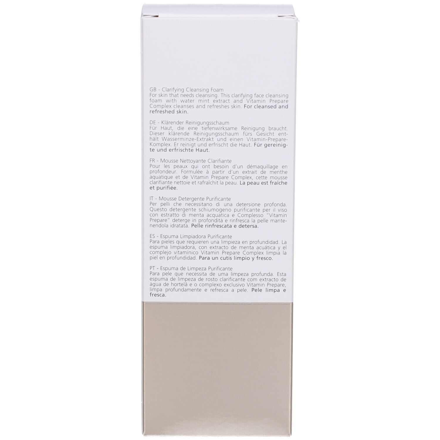 Verpakking. Tekst: Productbeschrijving. Opschrift: JUVENA. Productinformatie.