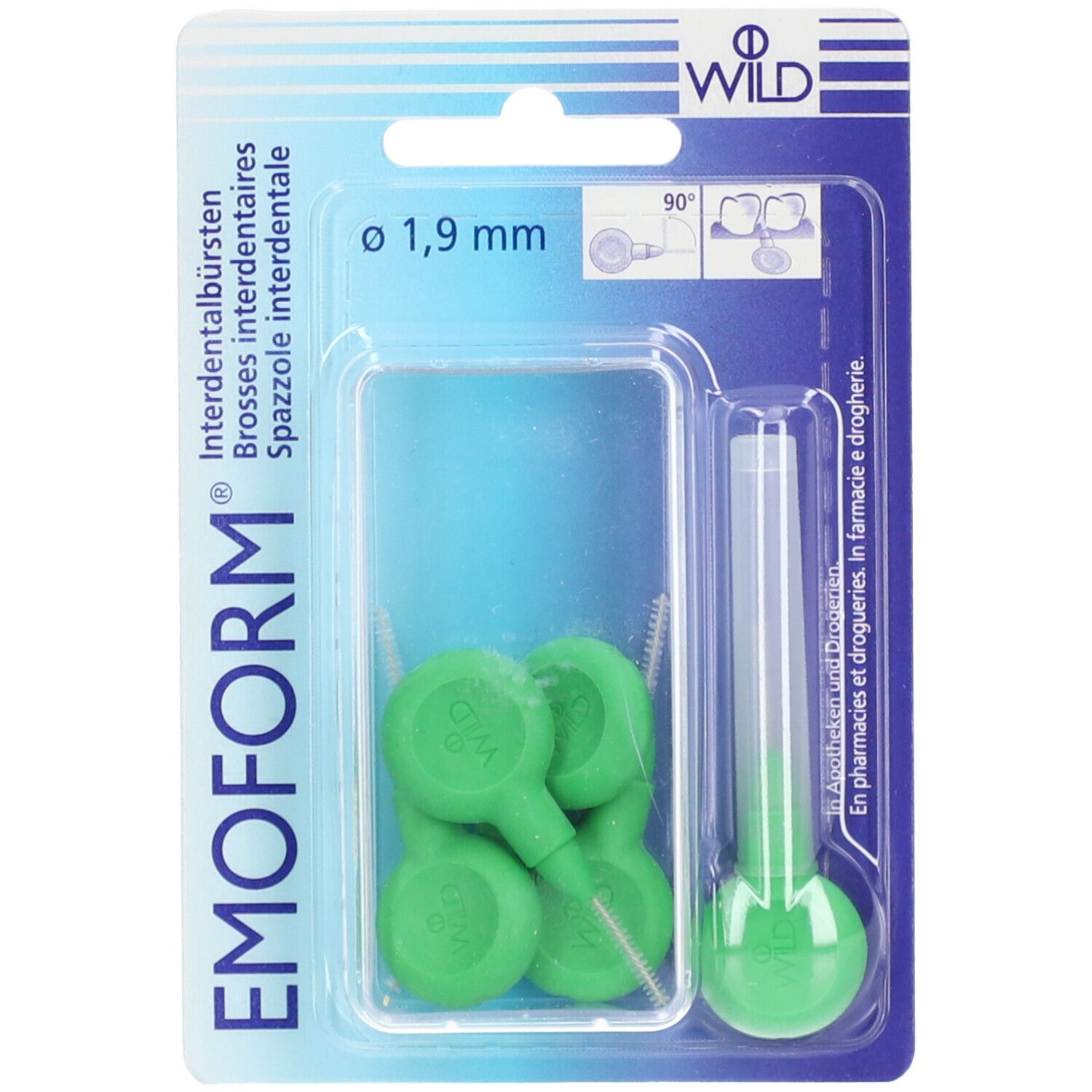 EMOFORM® Brossettes interdentaires 1,9 mm - Vert clair