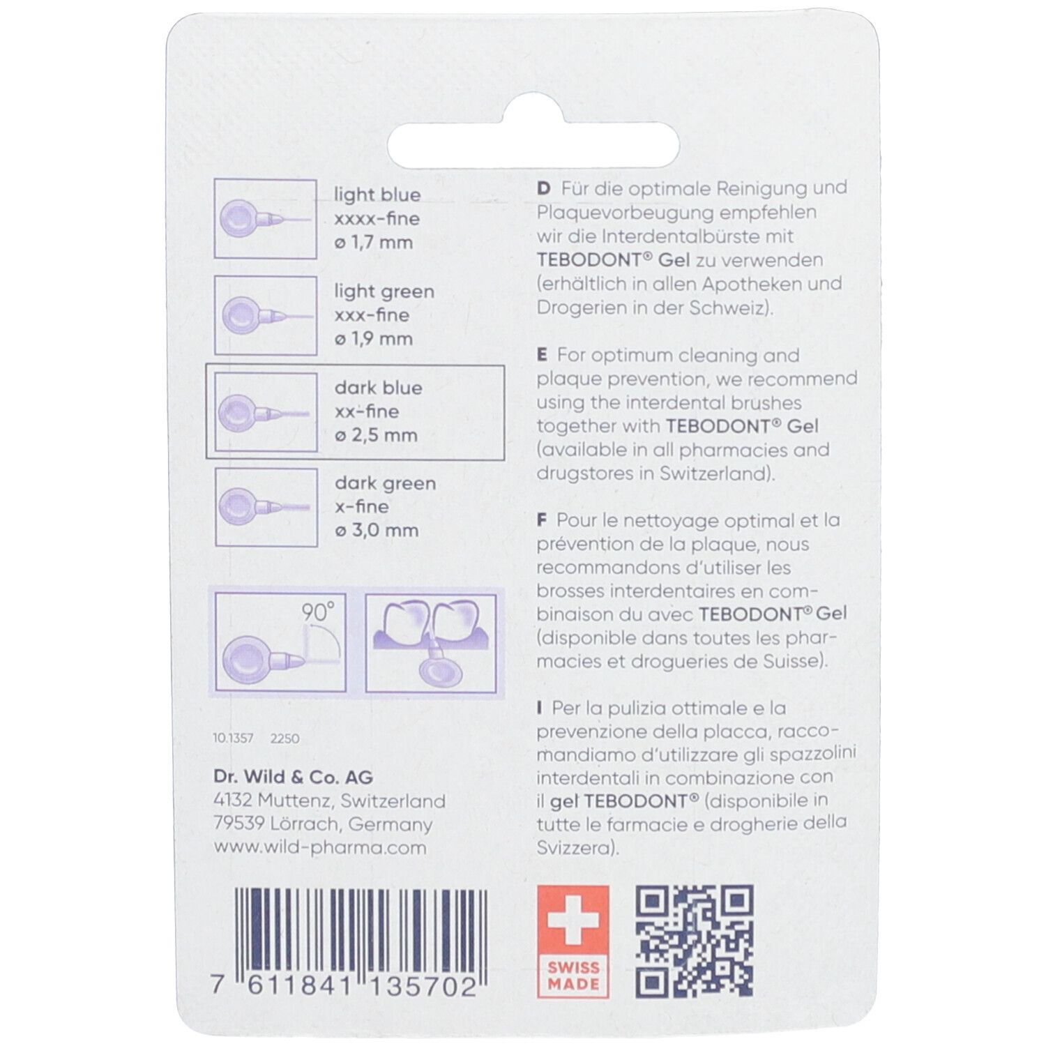 EMOFORM® Brossettes interdentaires 2,5 mm - Bleu foncé