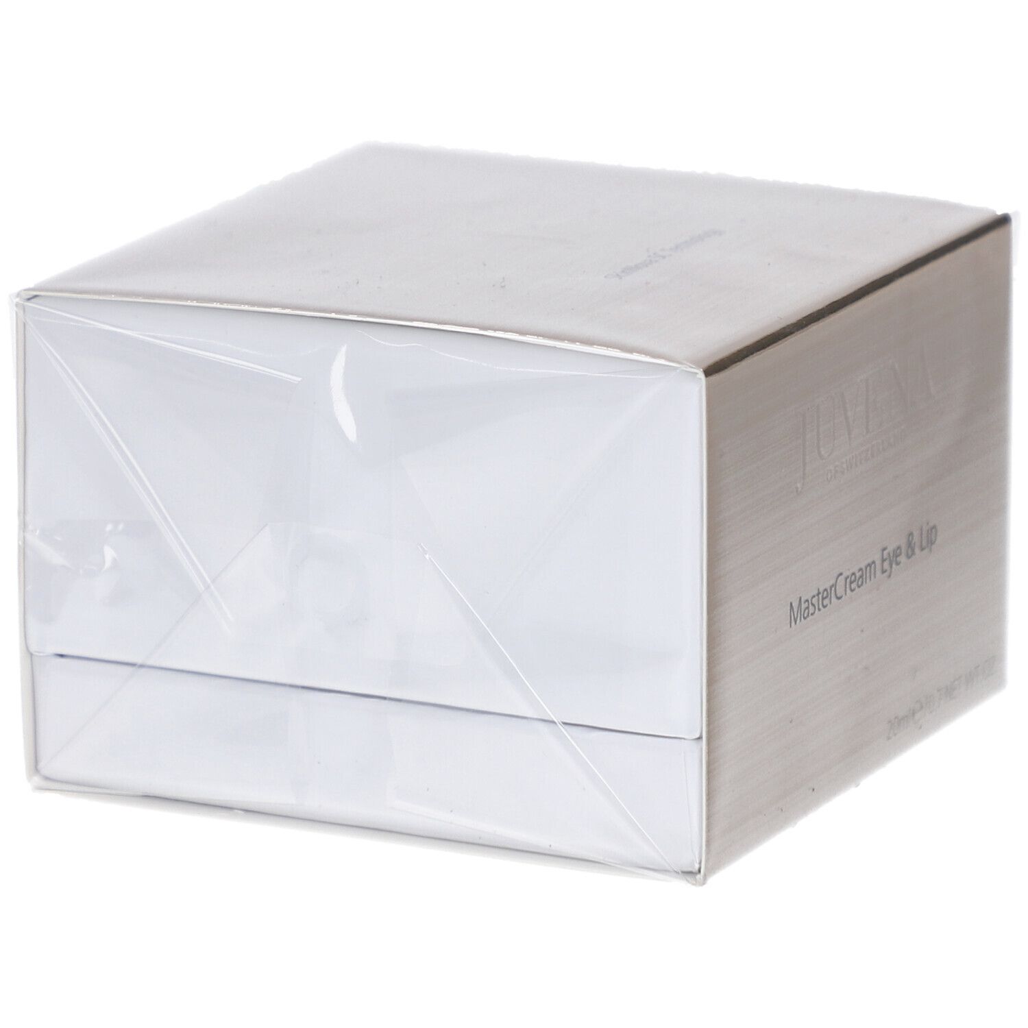 Emballage avec crème. Inscription: JUVENA, MasterCream Eye & Lip, 20ml/0.7 NET WT.OZ.