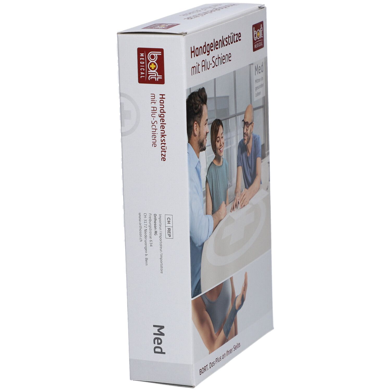 BORT Support pour poignet avec attelle en aluminium (attelle médiale) droite