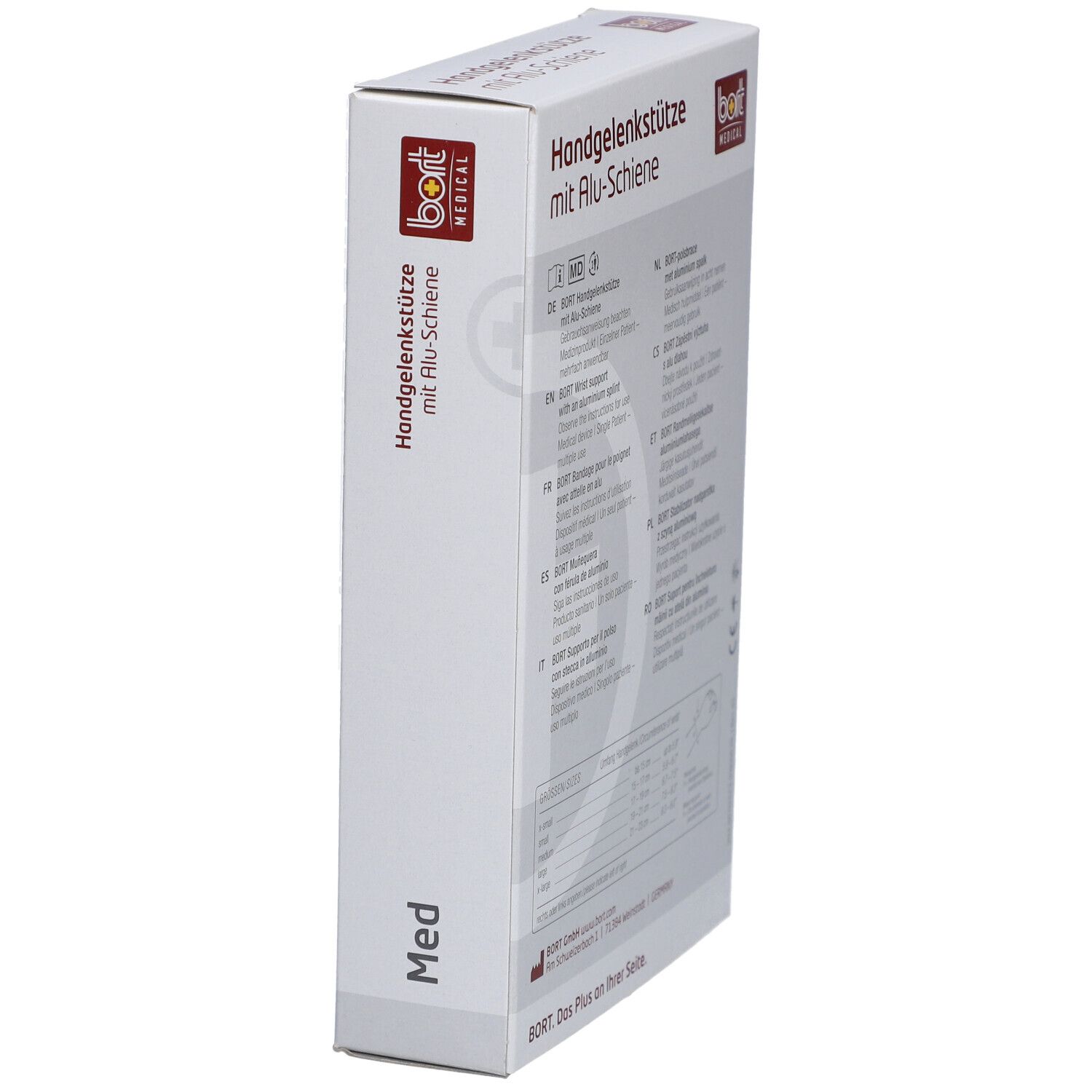 BORT Support pour poignet avec attelle en aluminium (attelle médiale) droite