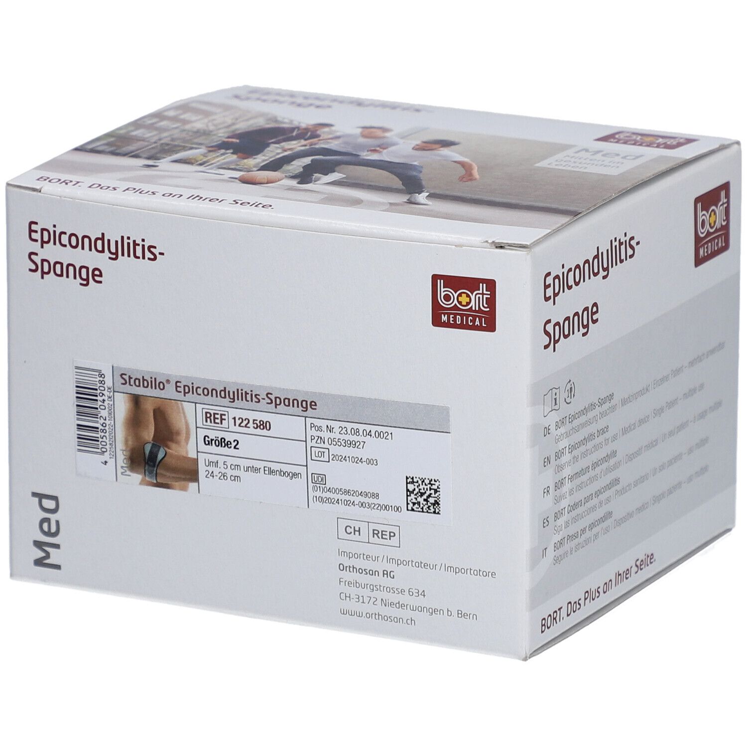 Bort Stabilo Epicondylitis Barrette Grise Taille 2