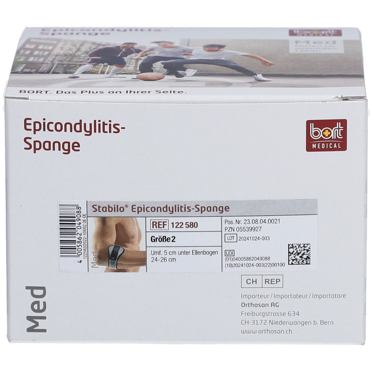 Bort Stabilo Epicondylitis Barrette Grise Taille 2