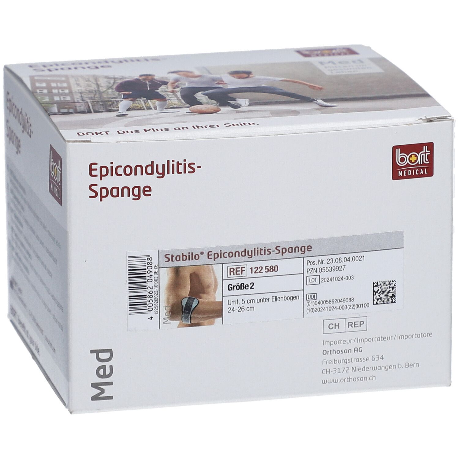 Bort Stabilo Epicondylitis Barrette Grise Taille 2