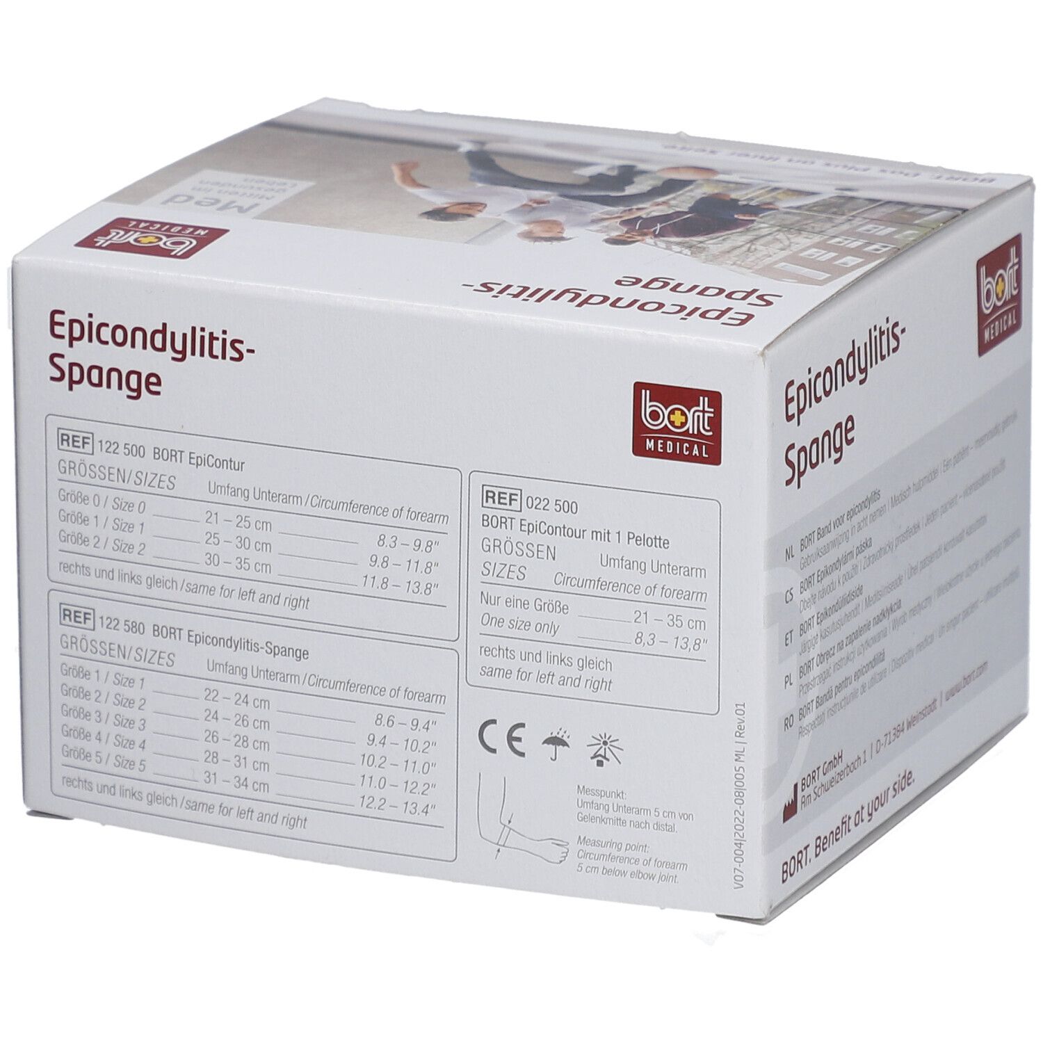 BORT Stabilo® epicondylitisbrace met ulnair reliëf maat 4 grijs
