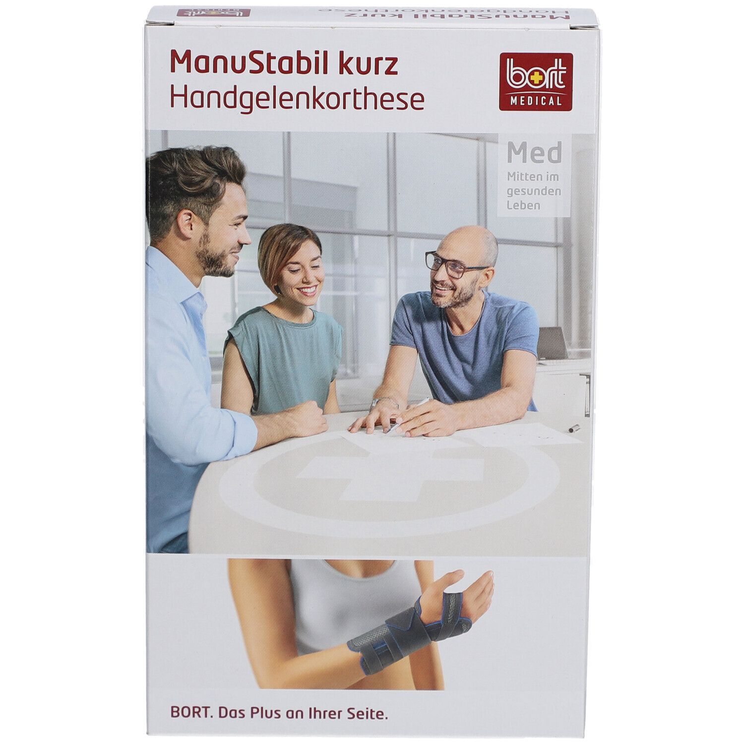 BORT ManuStabil® short rechts maat M zwart
