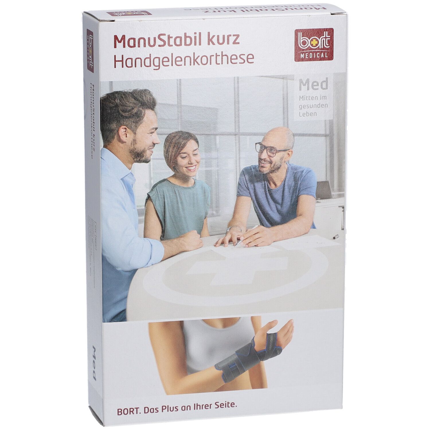 BORT ManuStabil® short rechts maat M zwart