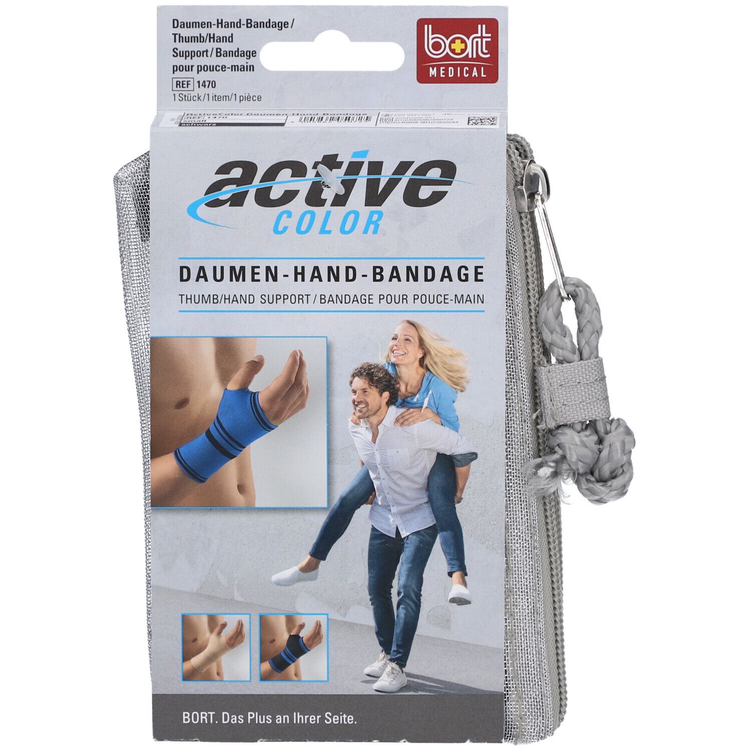 BORT ActiveColor® duim handverband maat S zwart