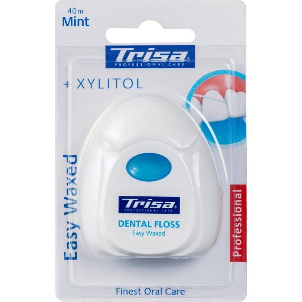 TRISA Flosdraad Easy Waxed Mint Xylitol 40 m