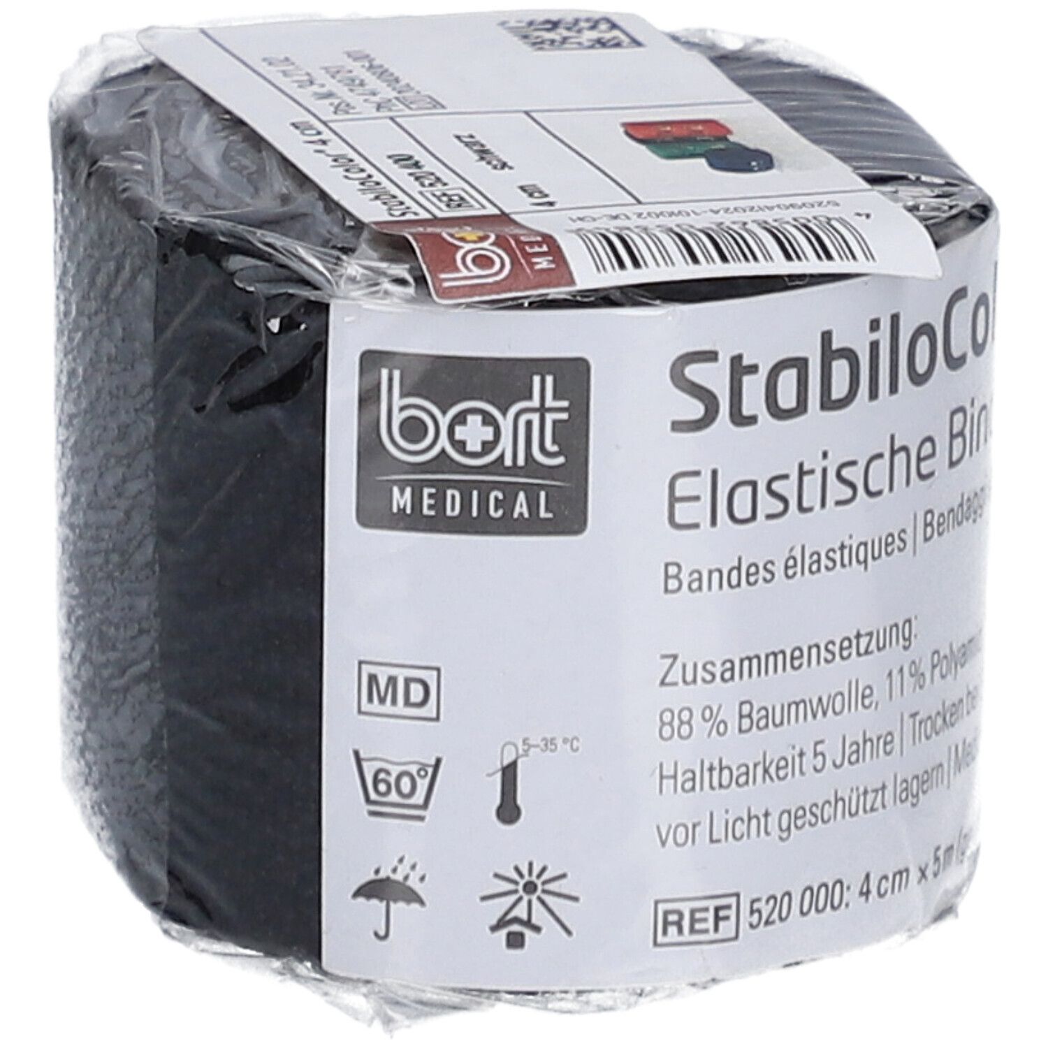 BORT StabiloColor® Bandage 4 cm zwart
